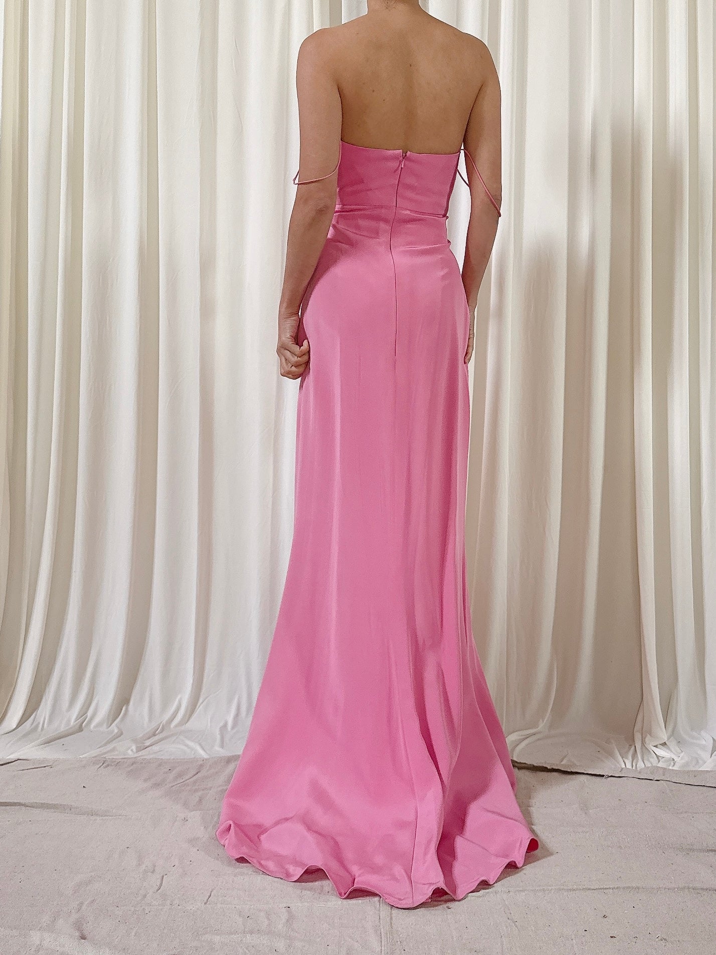 Vintage Belleville Sassoon Pink Strap Dress - UK 12