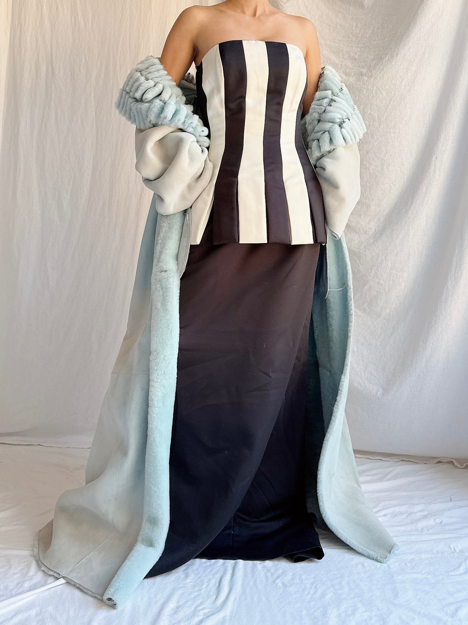 Vintage Fiducia Shearling Leather Coat - M