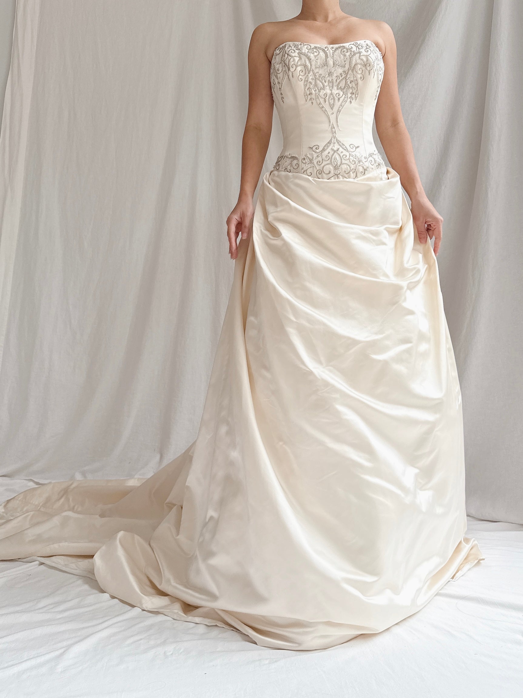 Vintage Sassi Holfold UK Silk Bustier Gown - M/10