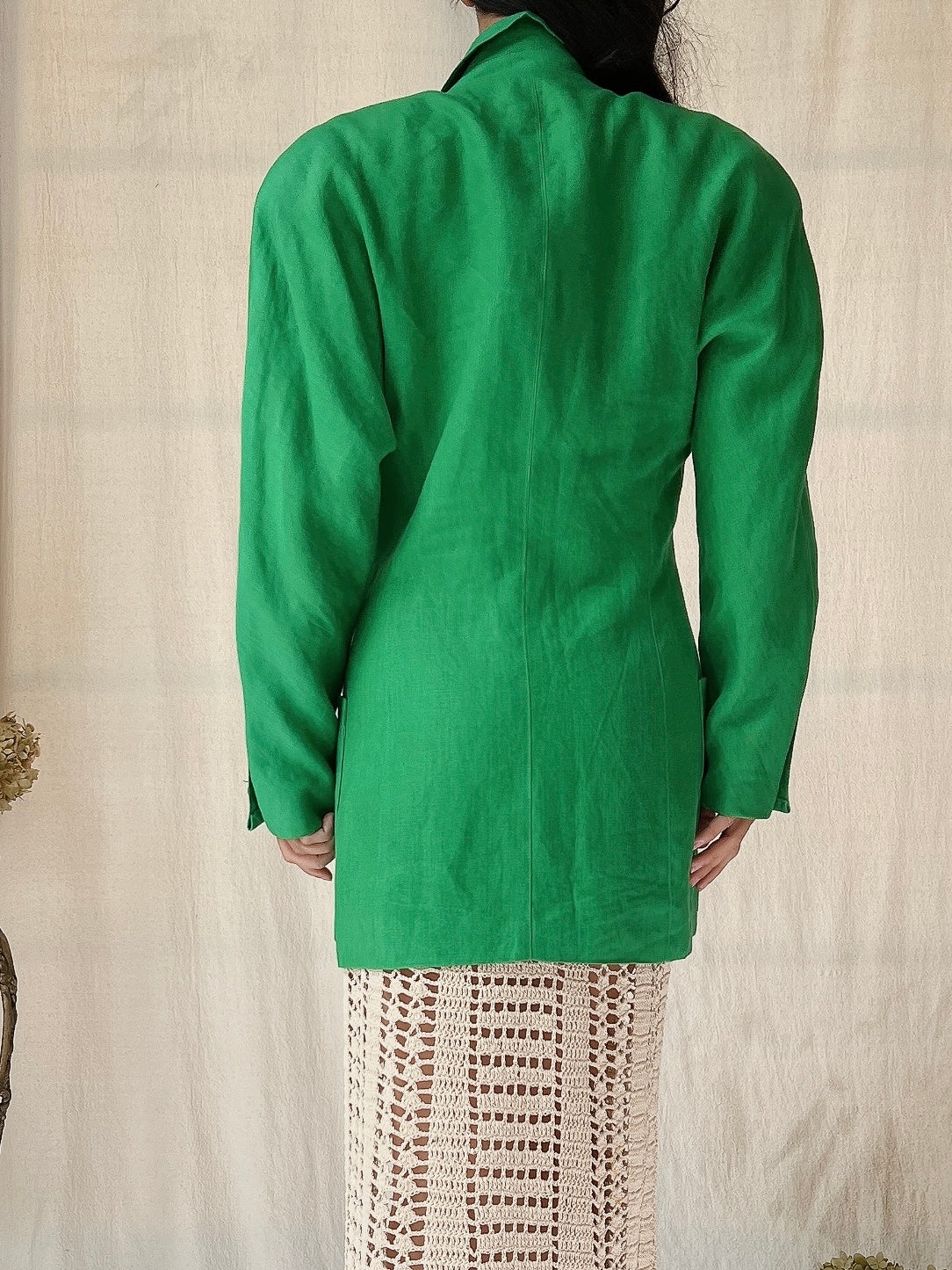 Vintage Escada Linen Jacket -  S/M