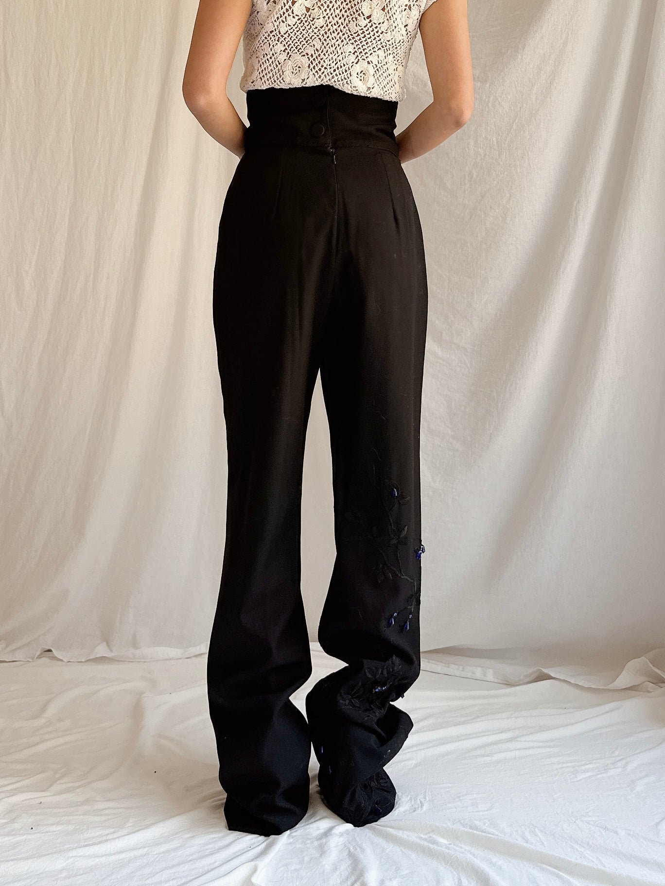 Vintage Angelo Mozzillo Italy Wool Trousers - S/IT 42