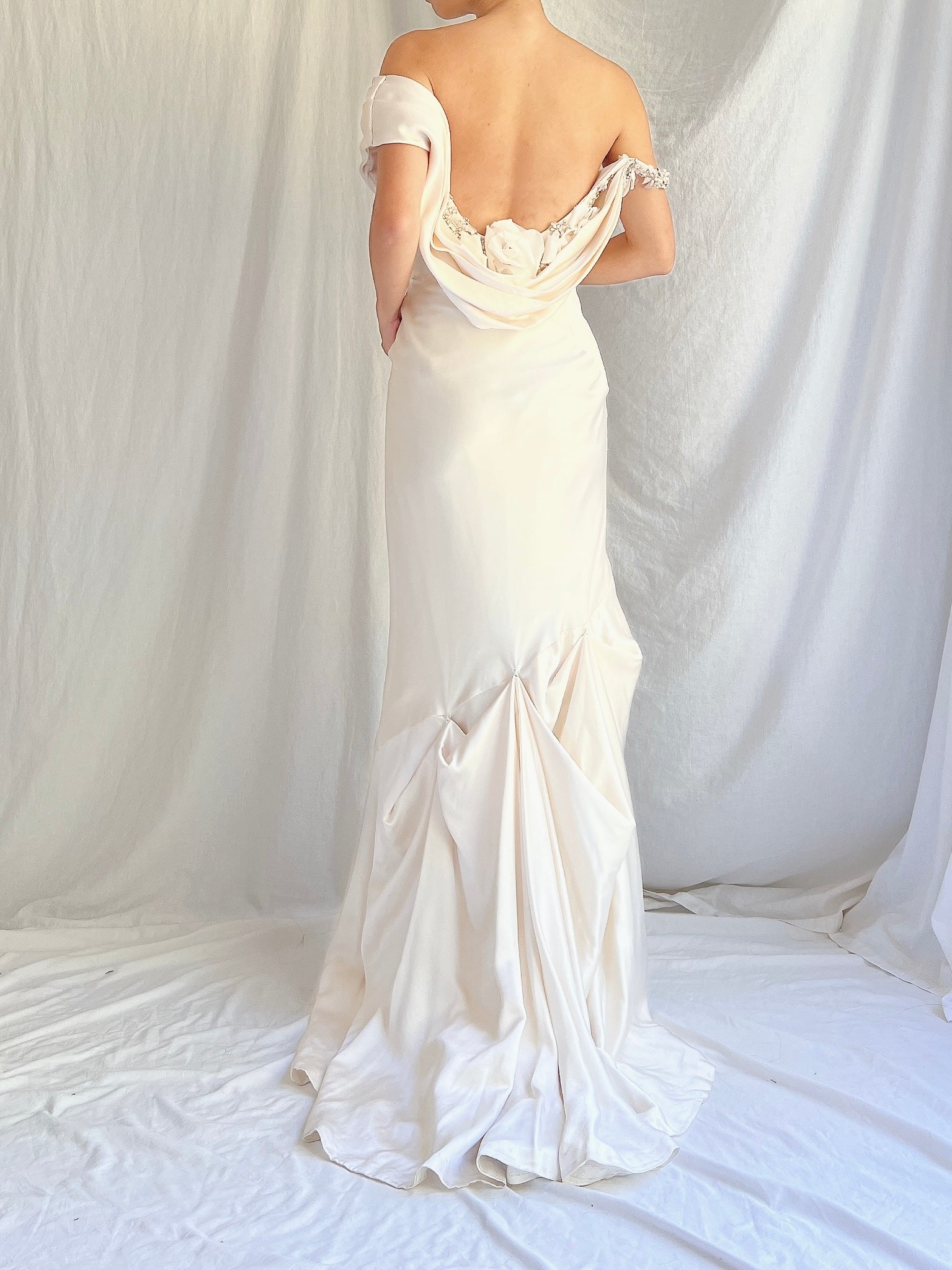 Vintage Silk Bustier Dress - M/8