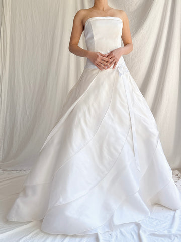 Vintage Silk Organza Dropped Waist Dress - XS/2/4