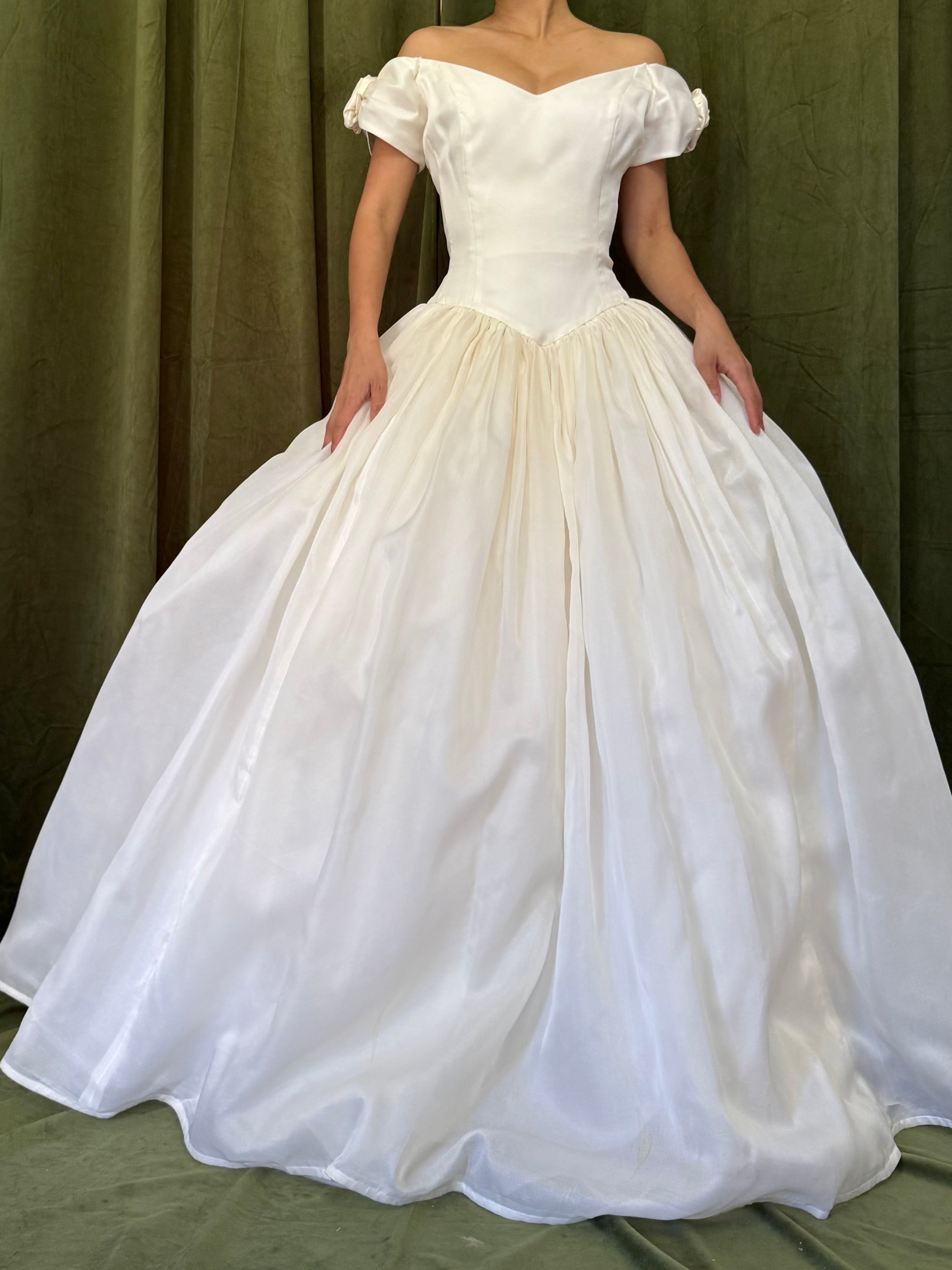 Vintage Lazaro Silk Organza Gown - M/6/8