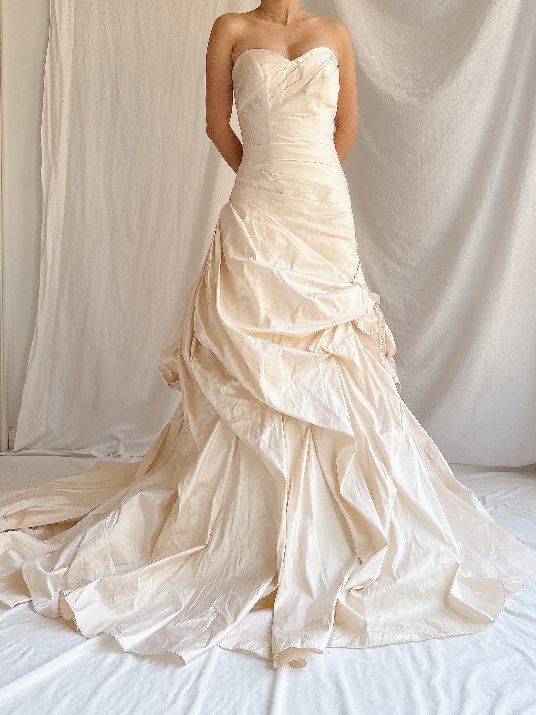 RESERVED for Callie Vintage Martina Liana Silk Draped Gown - S-M