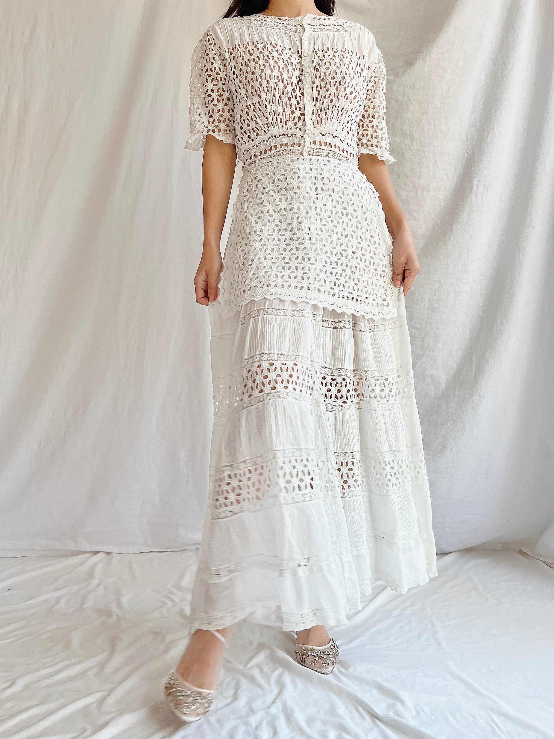 Edwardian Eyelet Lawn Dress - XS