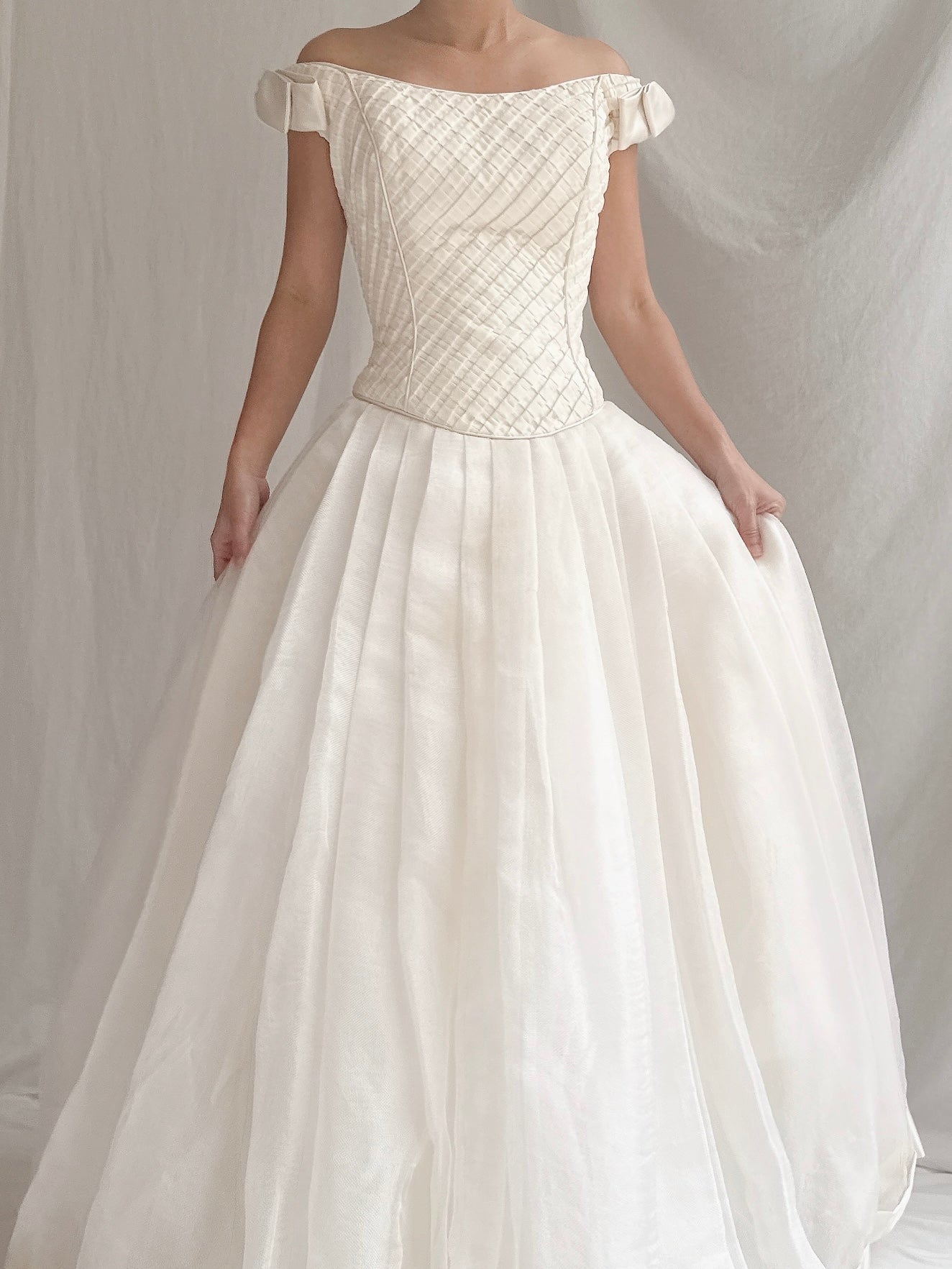 Vintage Ulla Maija Silk Organza Net Gown - M