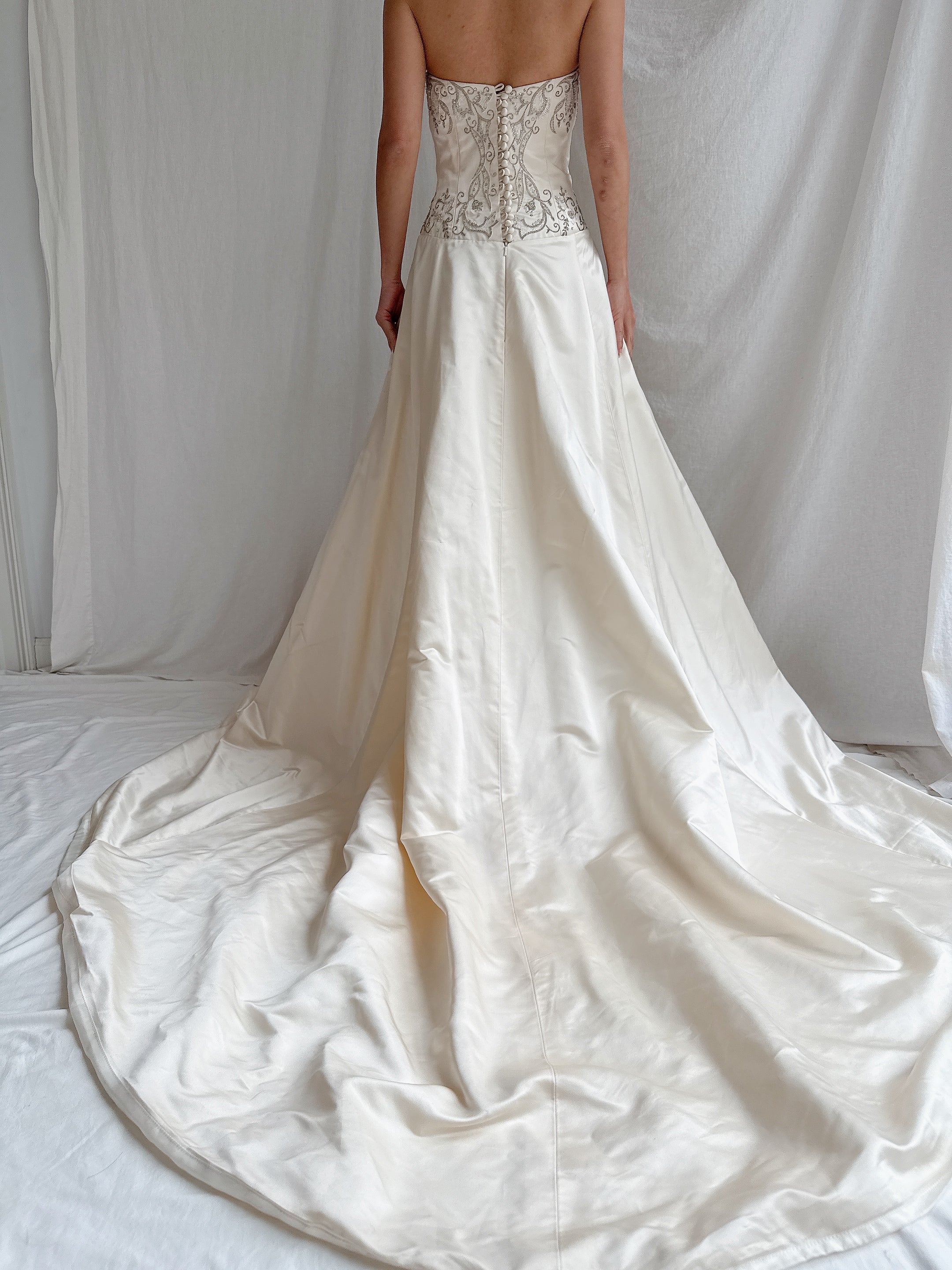 Vintage Sassi Holfold UK Silk Bustier Gown - M/10