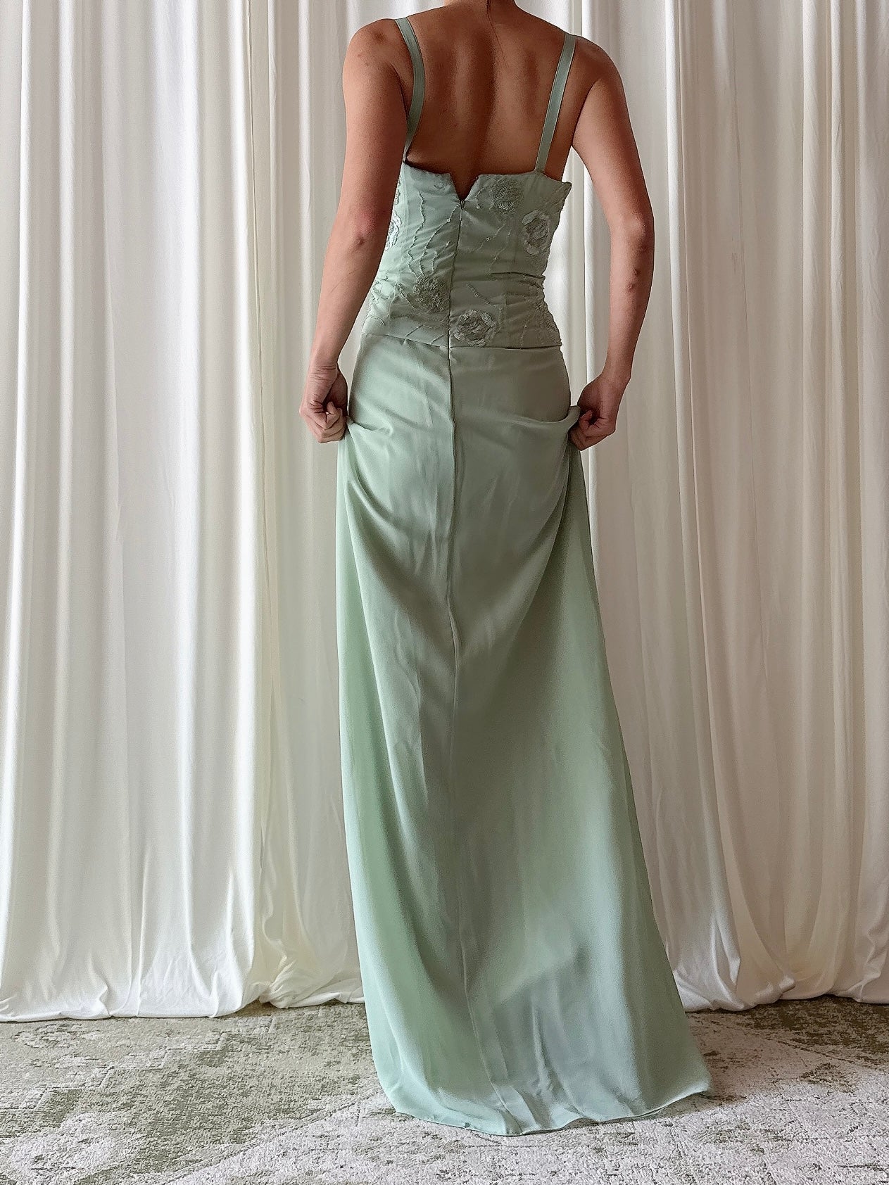 Vintage SCALA Seafoam Dress - M