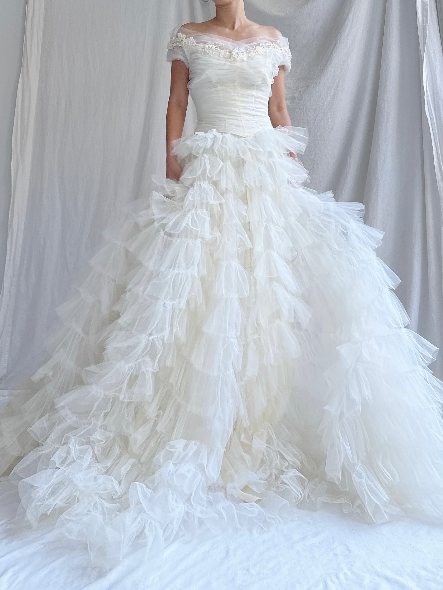 1950s Layered Tulle Gown - XS