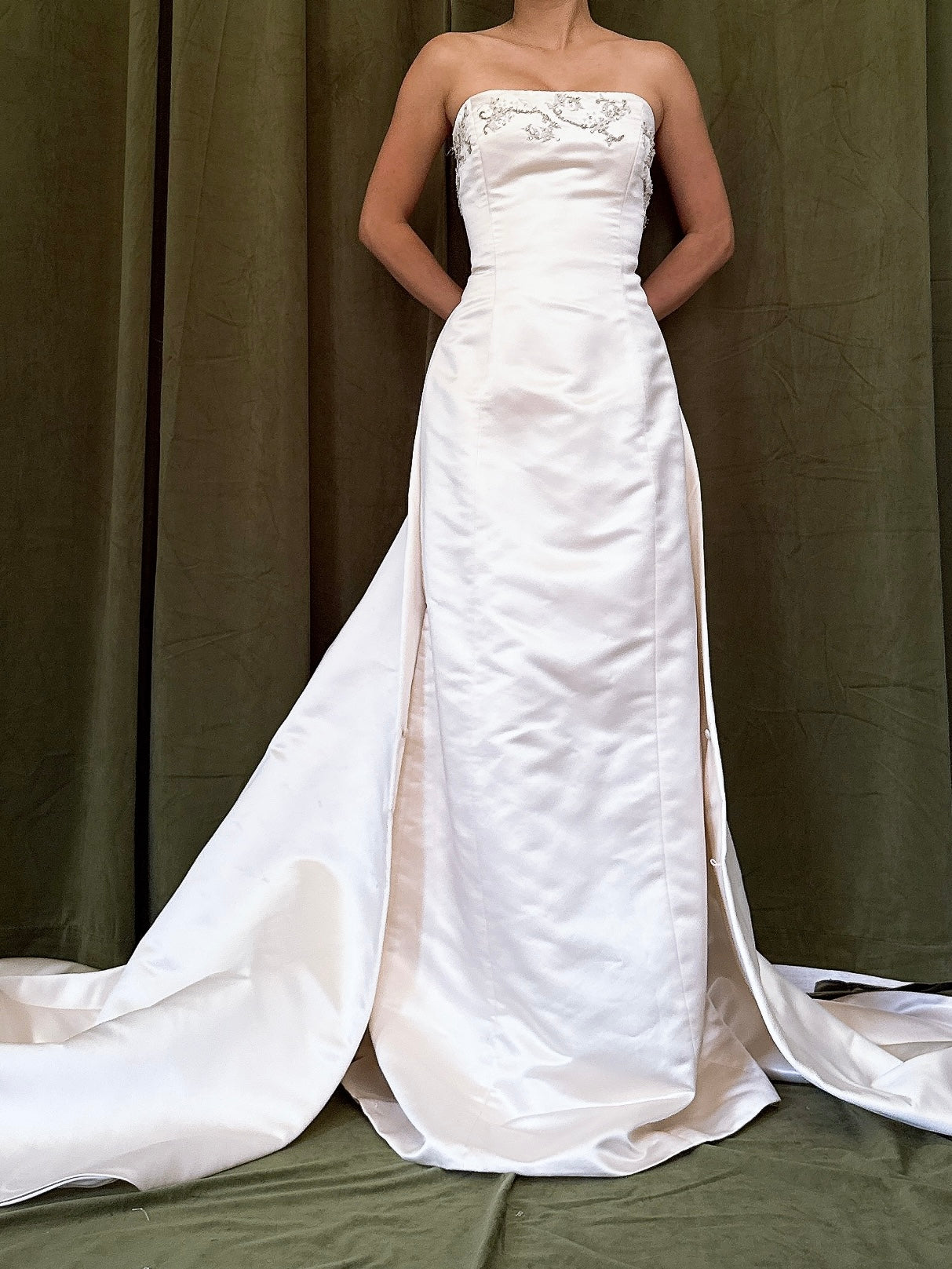 1990s Ulla-Maija Silk Strapless Gown - M