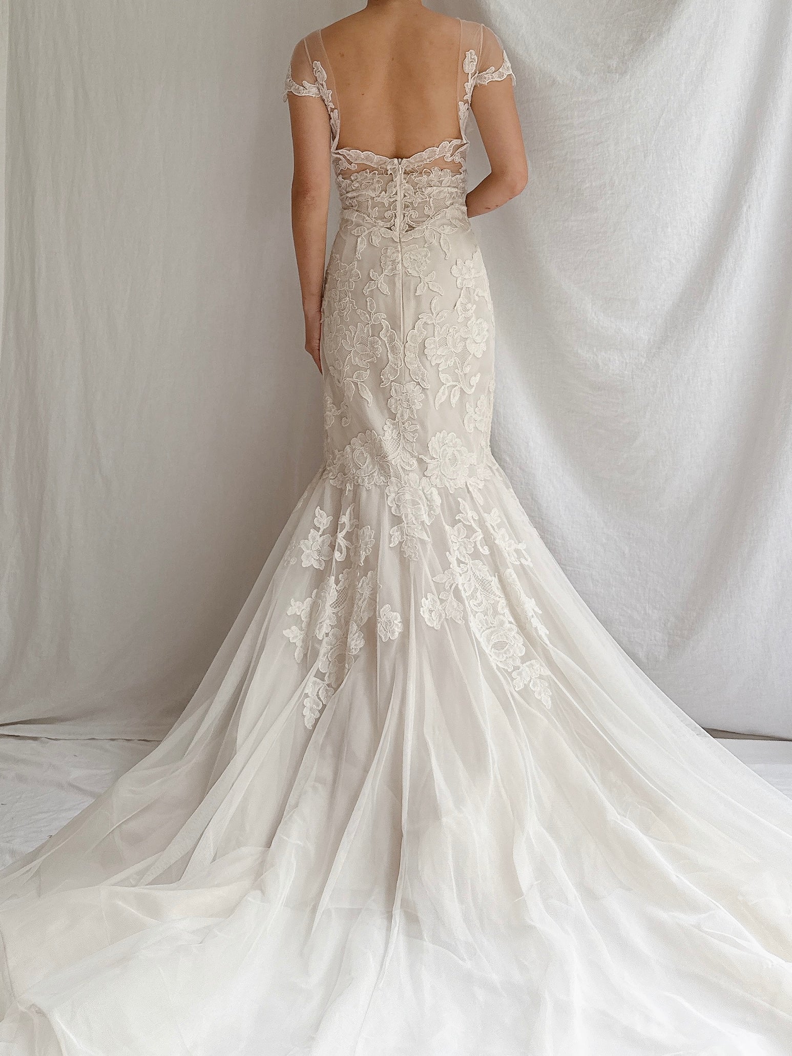Vintage Liancarlo Illusion Lace Gown - S/6