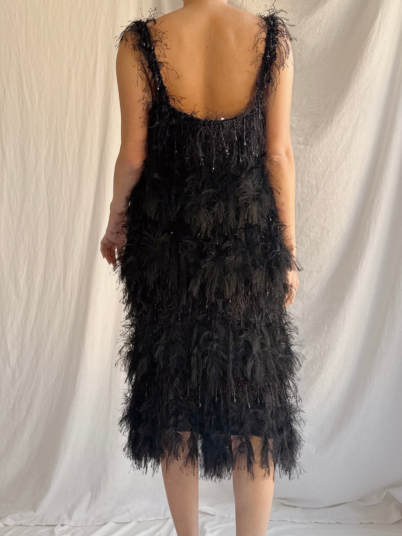 Vintage 2-Piece Fringe Beaded Set - M