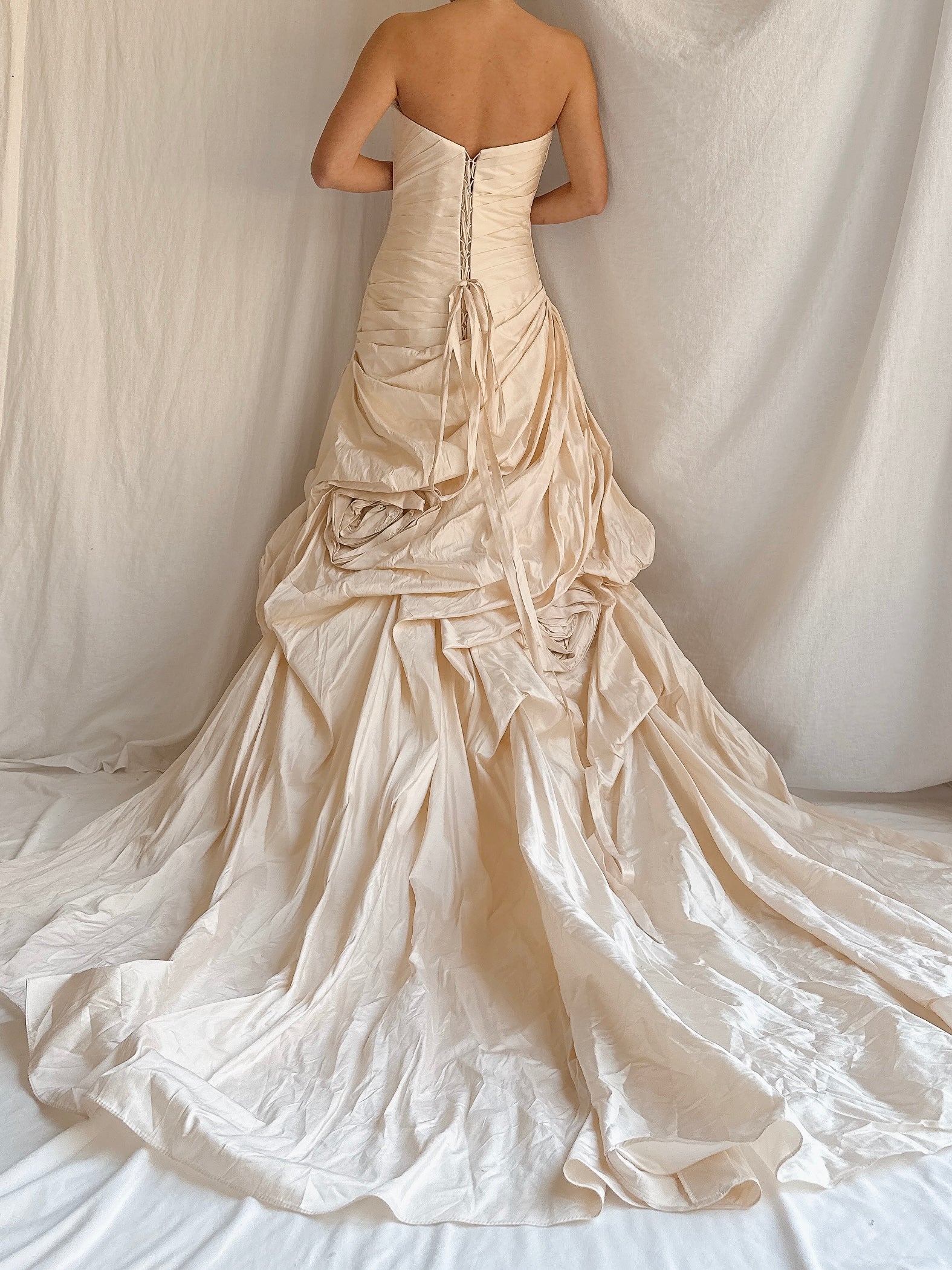 RESERVED for Callie Vintage Martina Liana Silk Draped Gown - S-M