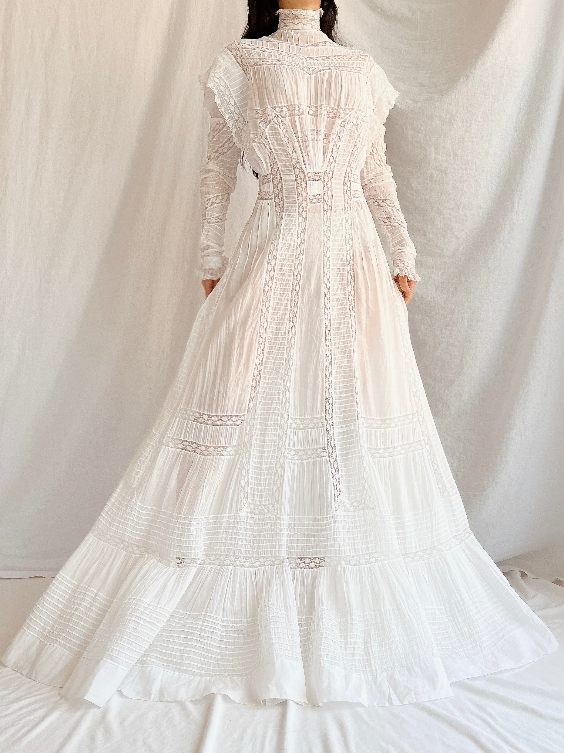 Victorian Silk/Cotton Lawn Dress - XS