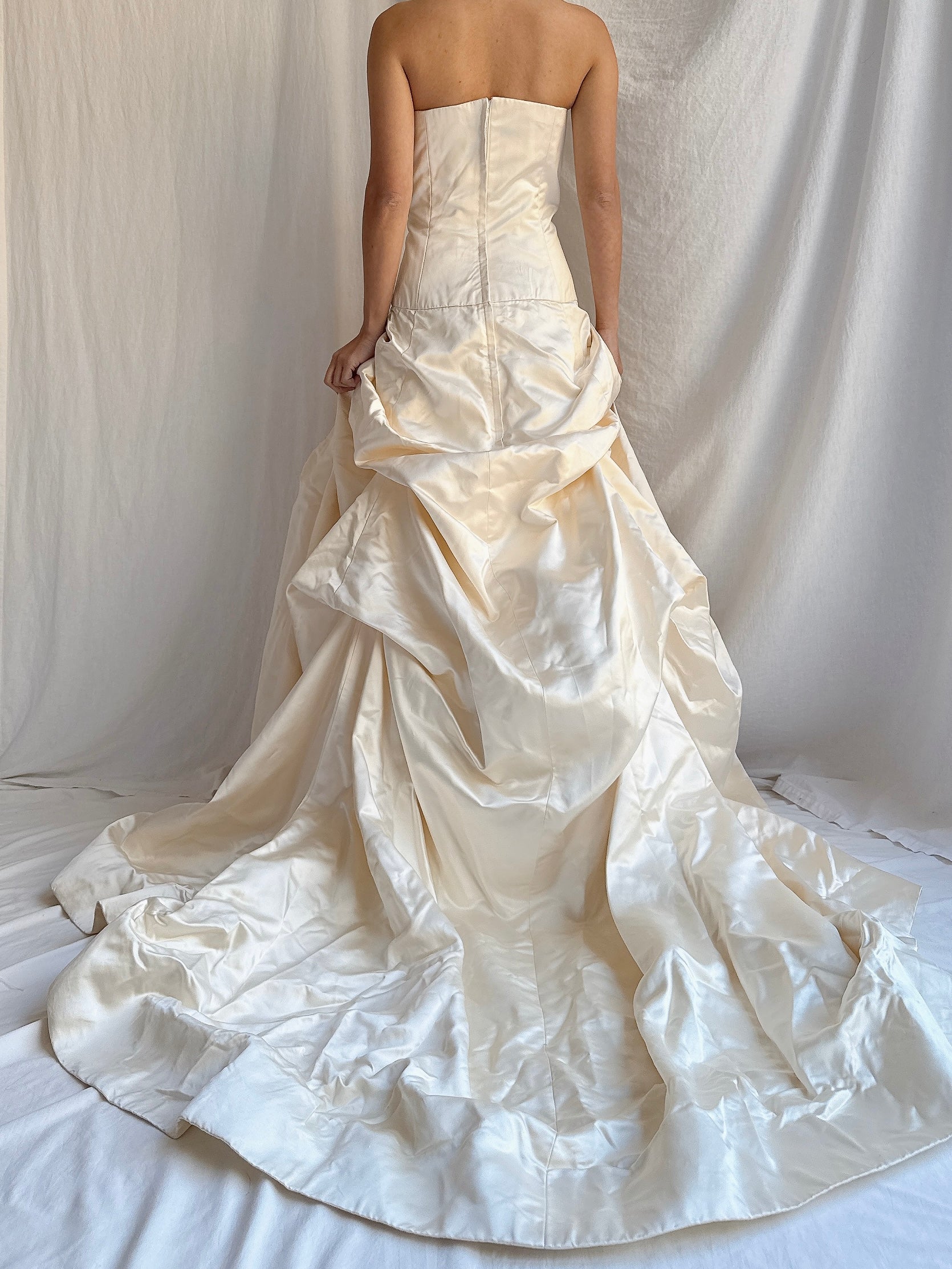 Vintage Silk Dropped Waist Gown - L