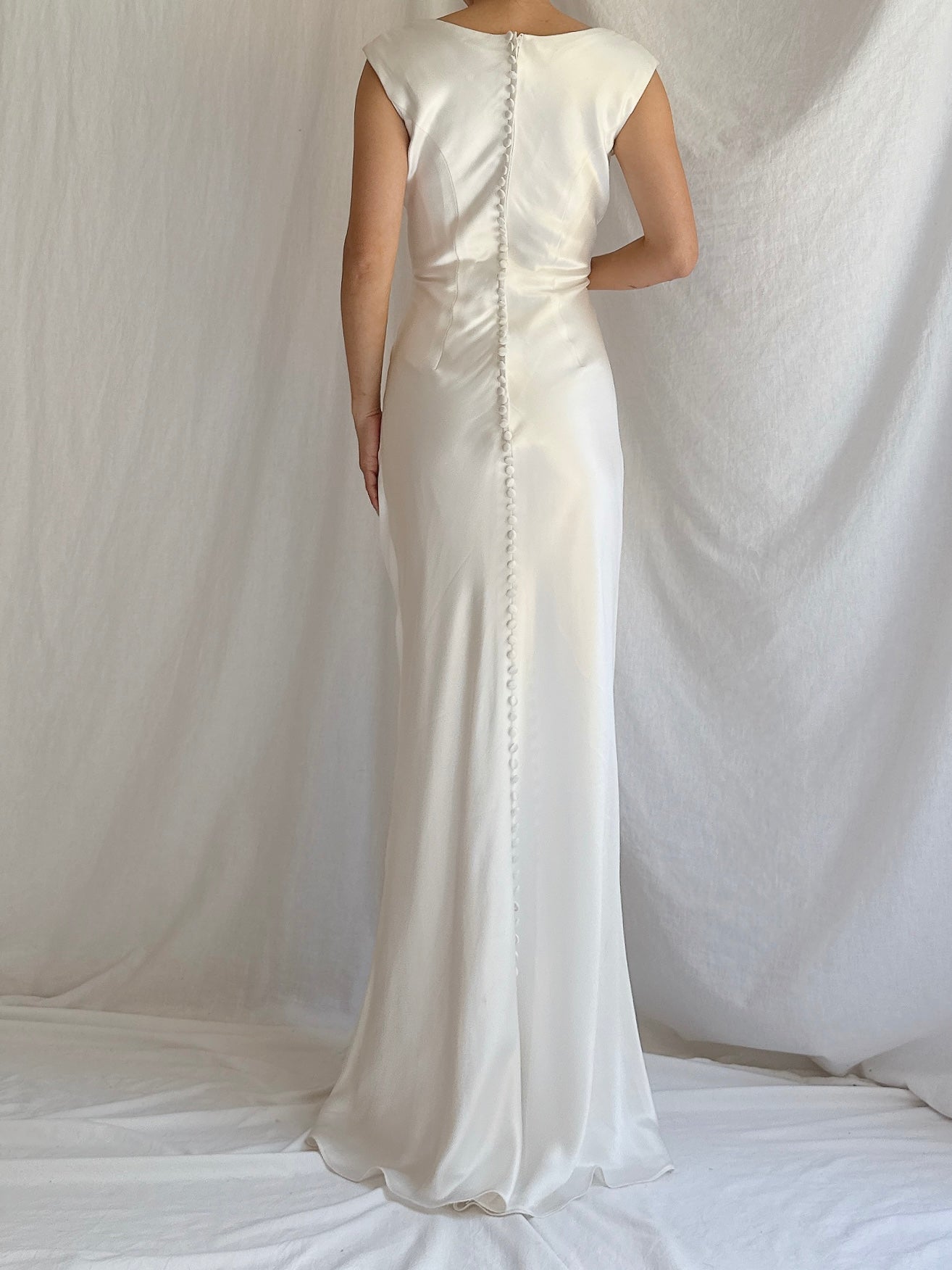 1990s Galina Satin Dress - S/4