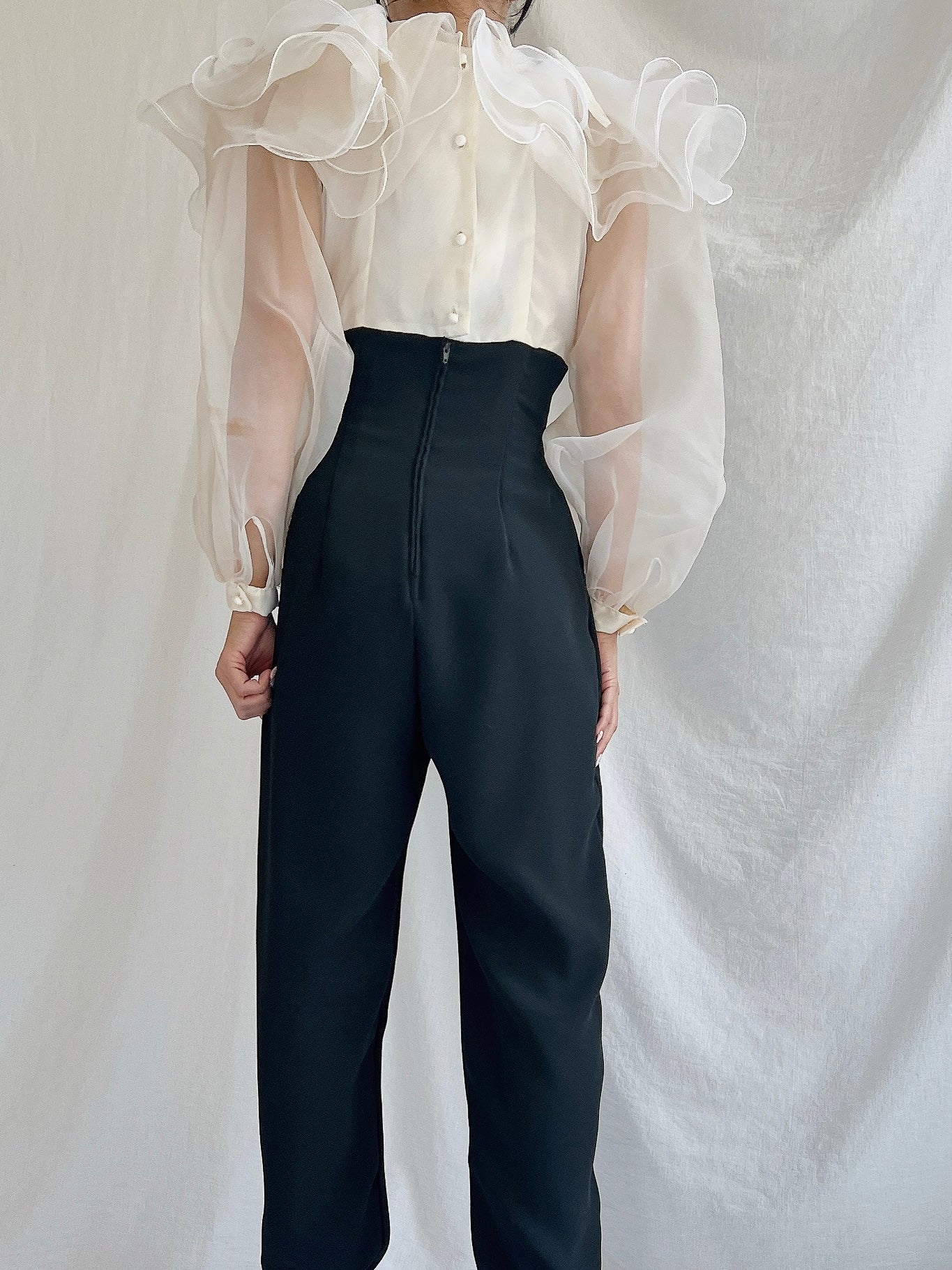 Vintage Organza and Rayon Jumpsuit/Romper - S