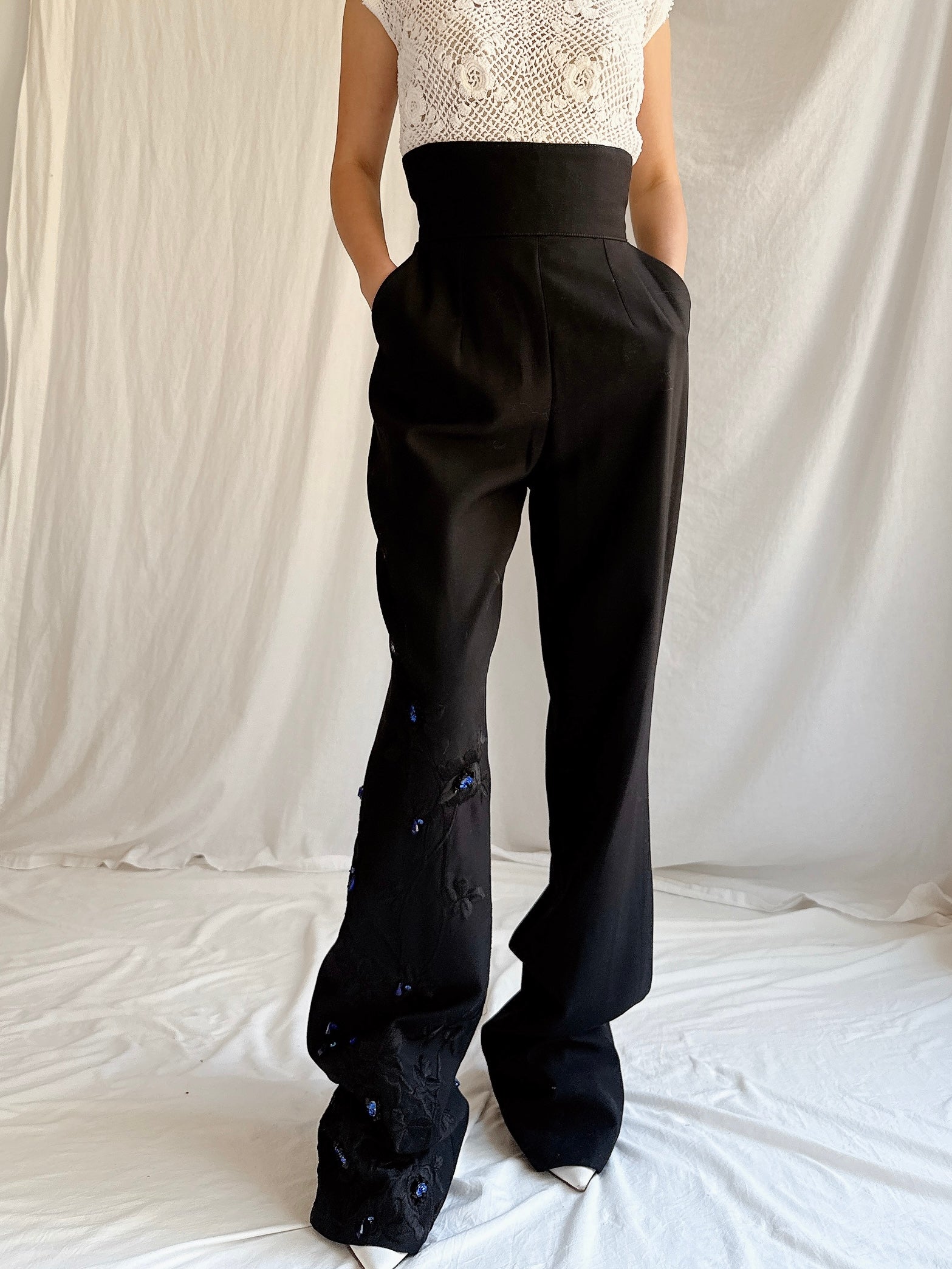 Vintage Angelo Mozzillo Italy Wool Trousers - S/IT 42