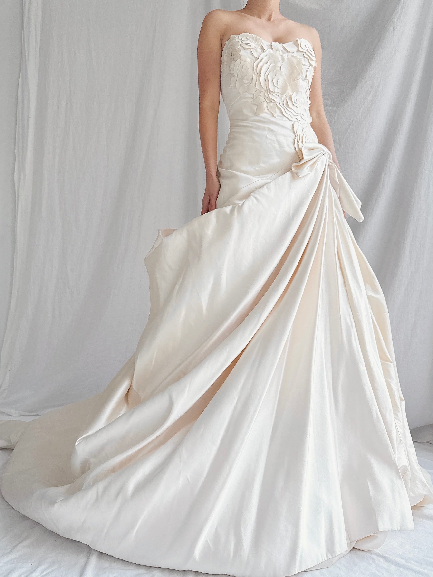 Vintage Ulla Maija Silk Draped Gown - S/6