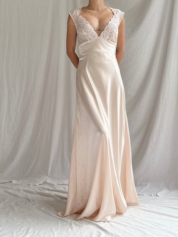 Vintage Scaasi Satin Slip - M