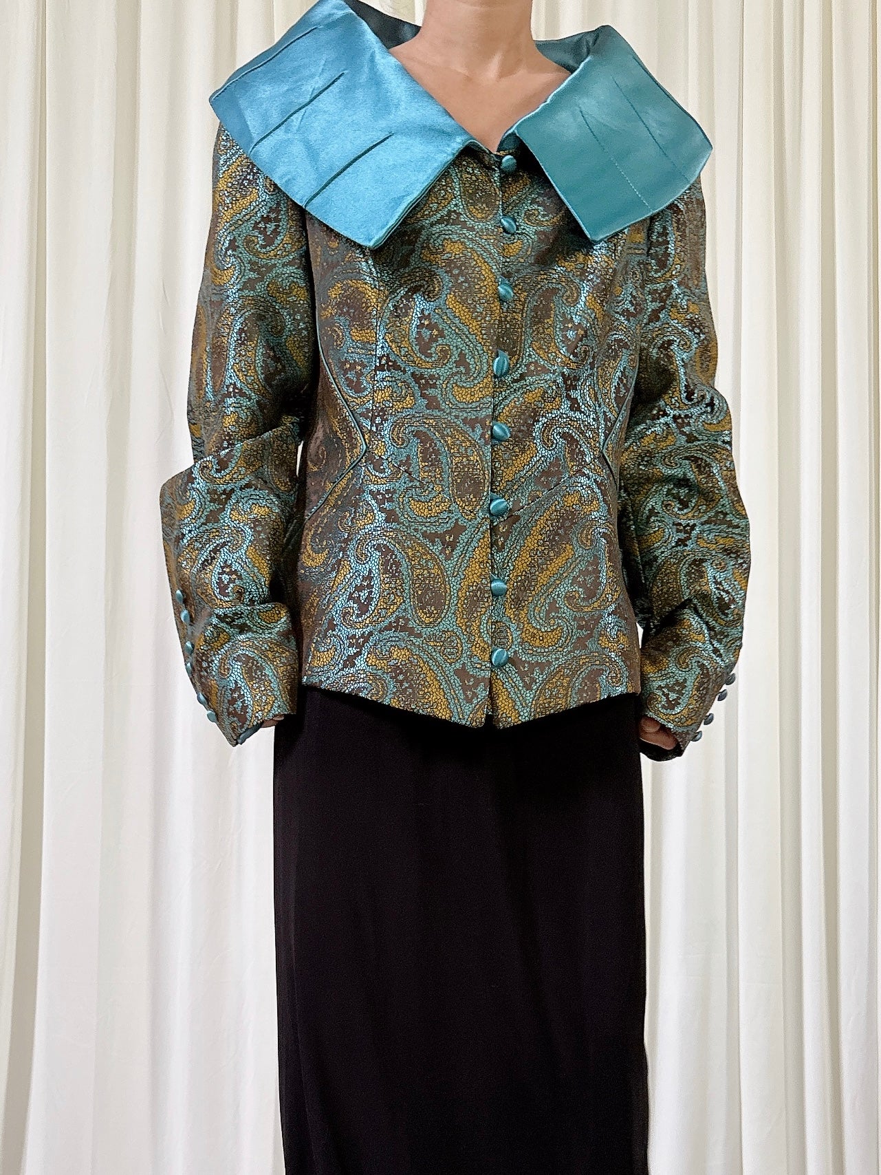 Vintage Equateur Teal Jacket - Size 44