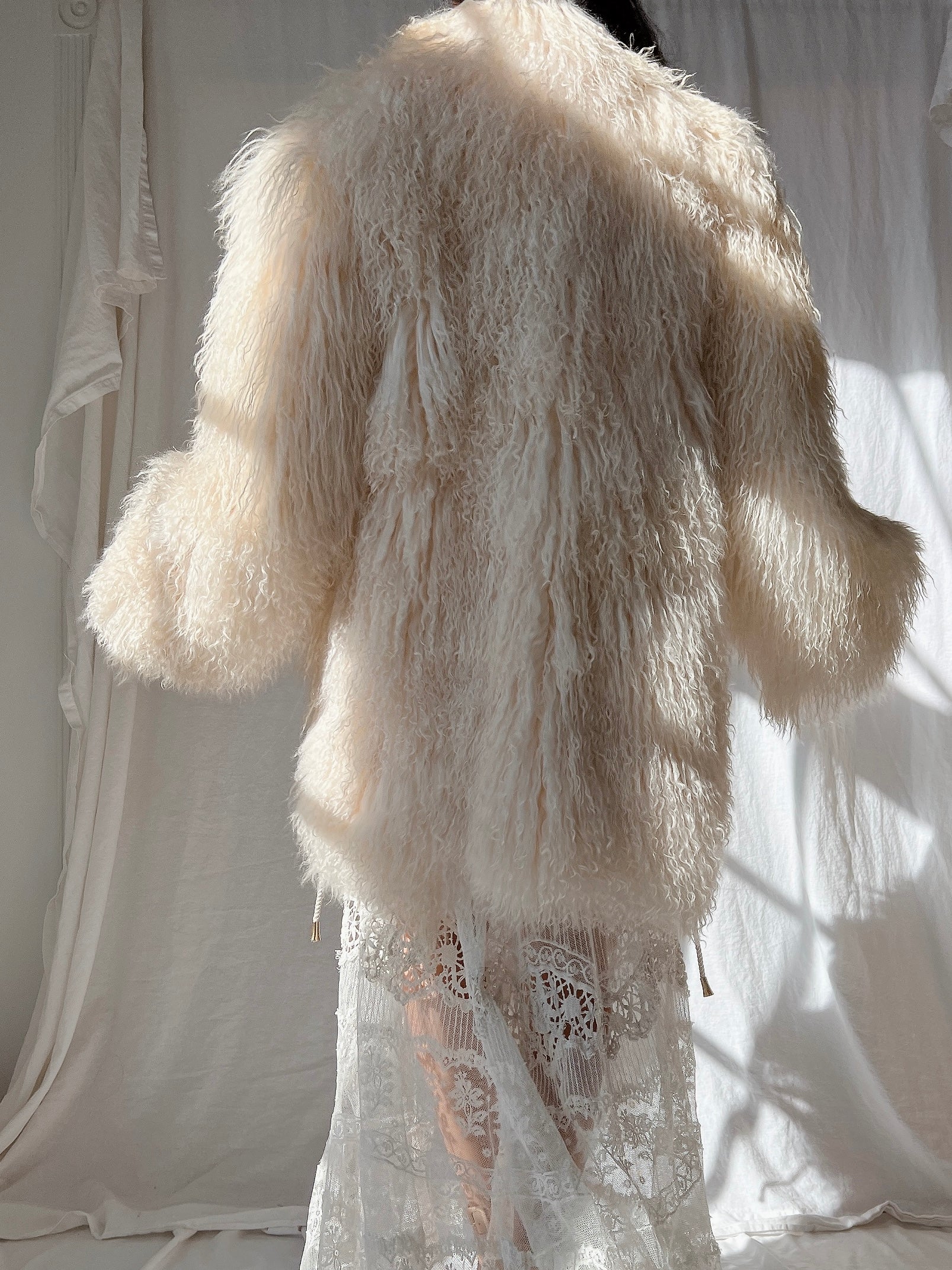 1970s Mongolian Sheared Shaggy Coat - M