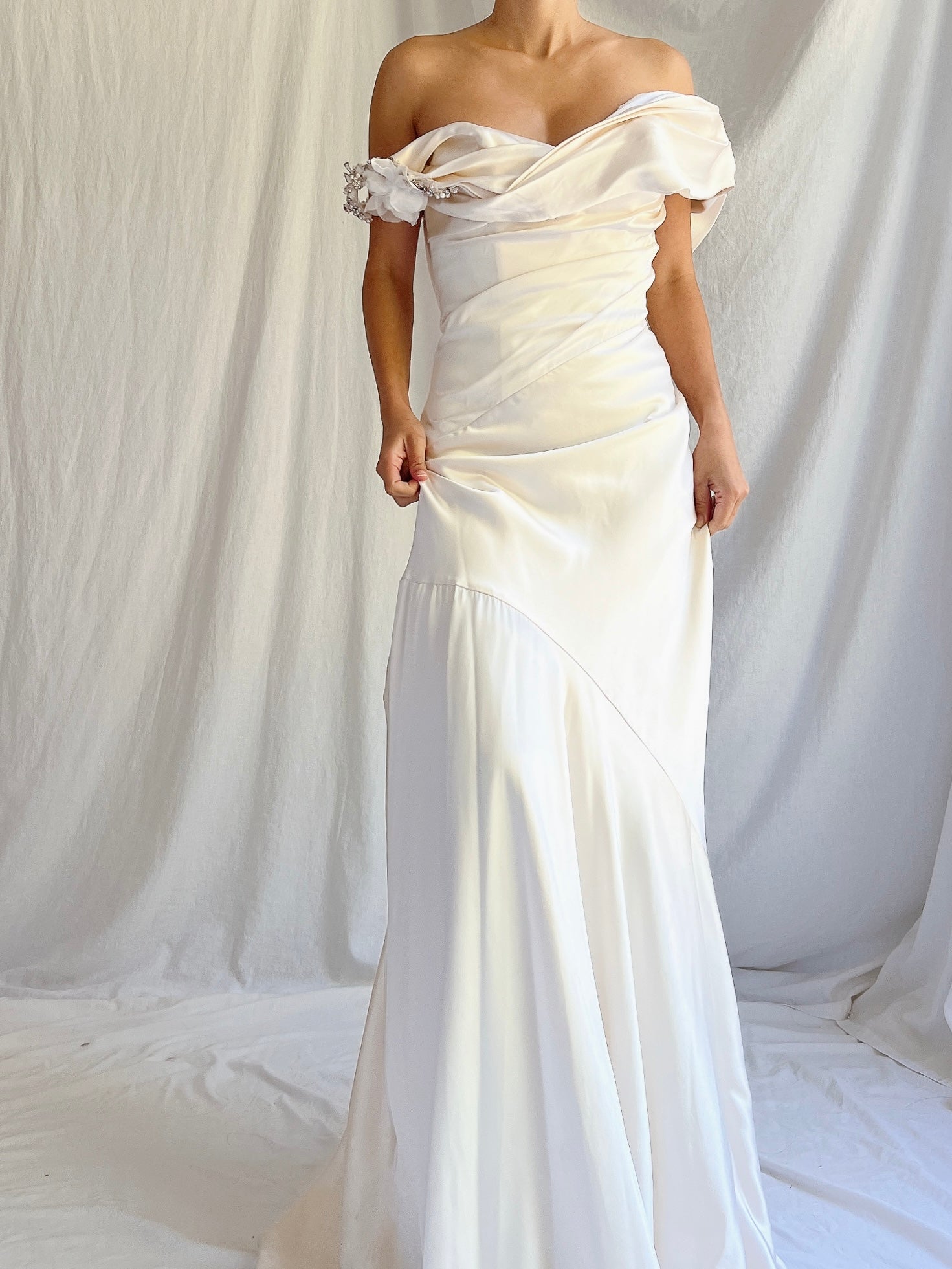 Vintage Silk Bustier Dress - M/8