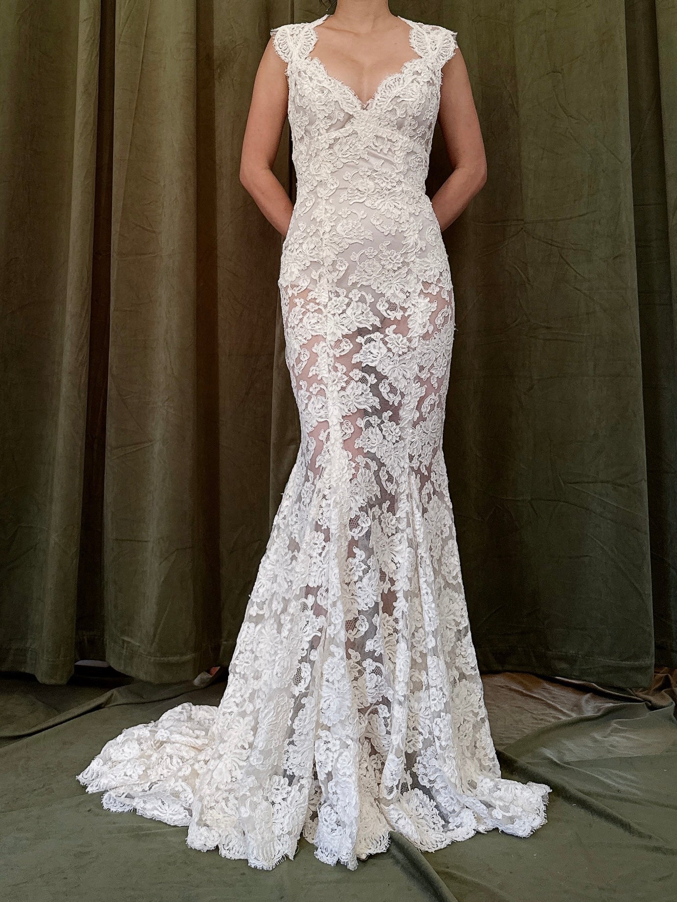Vintage Monique Llhuilier Sheer Gown - M/6