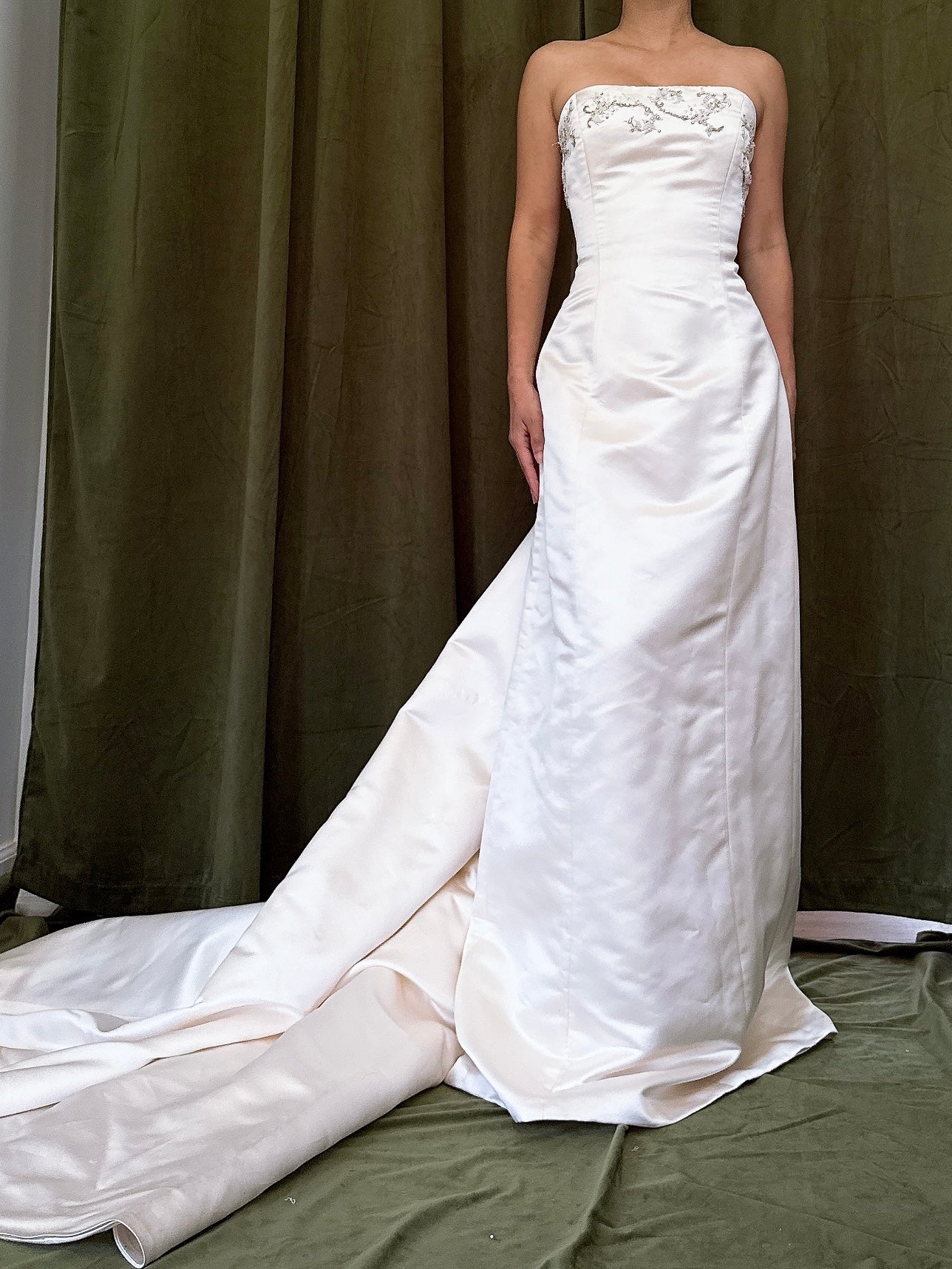 1990s Ulla-Maija Silk Strapless Gown - M