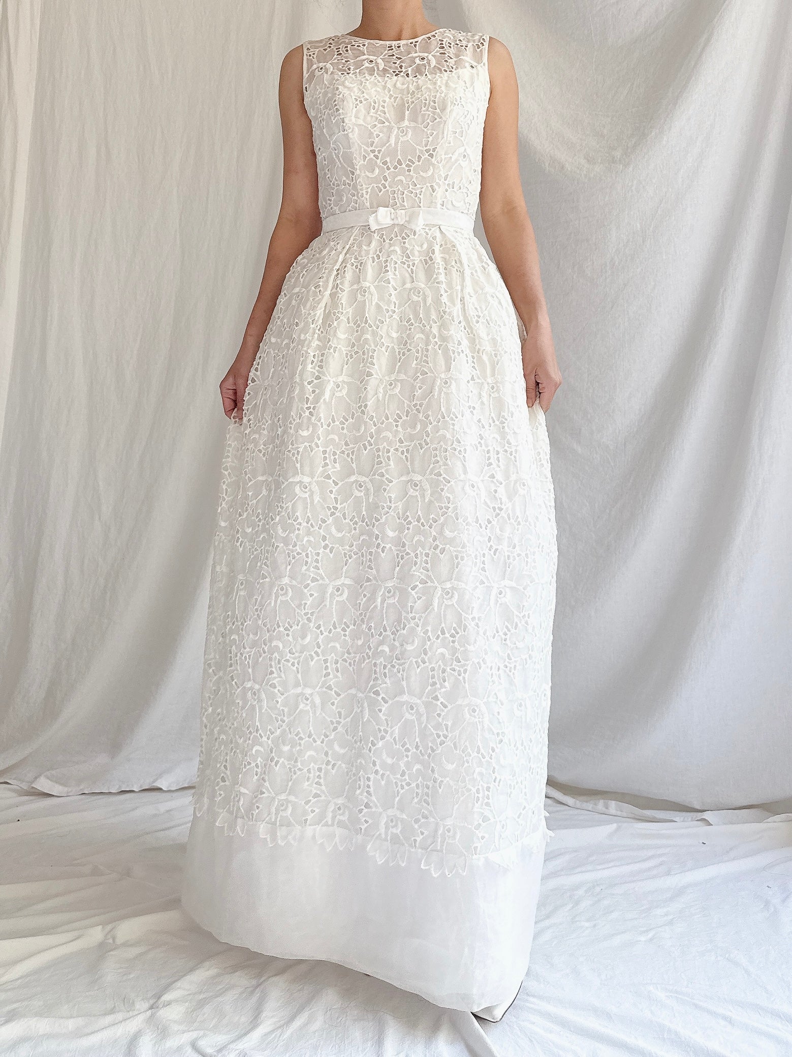 1960s Organza Cutout Gown - XXS
