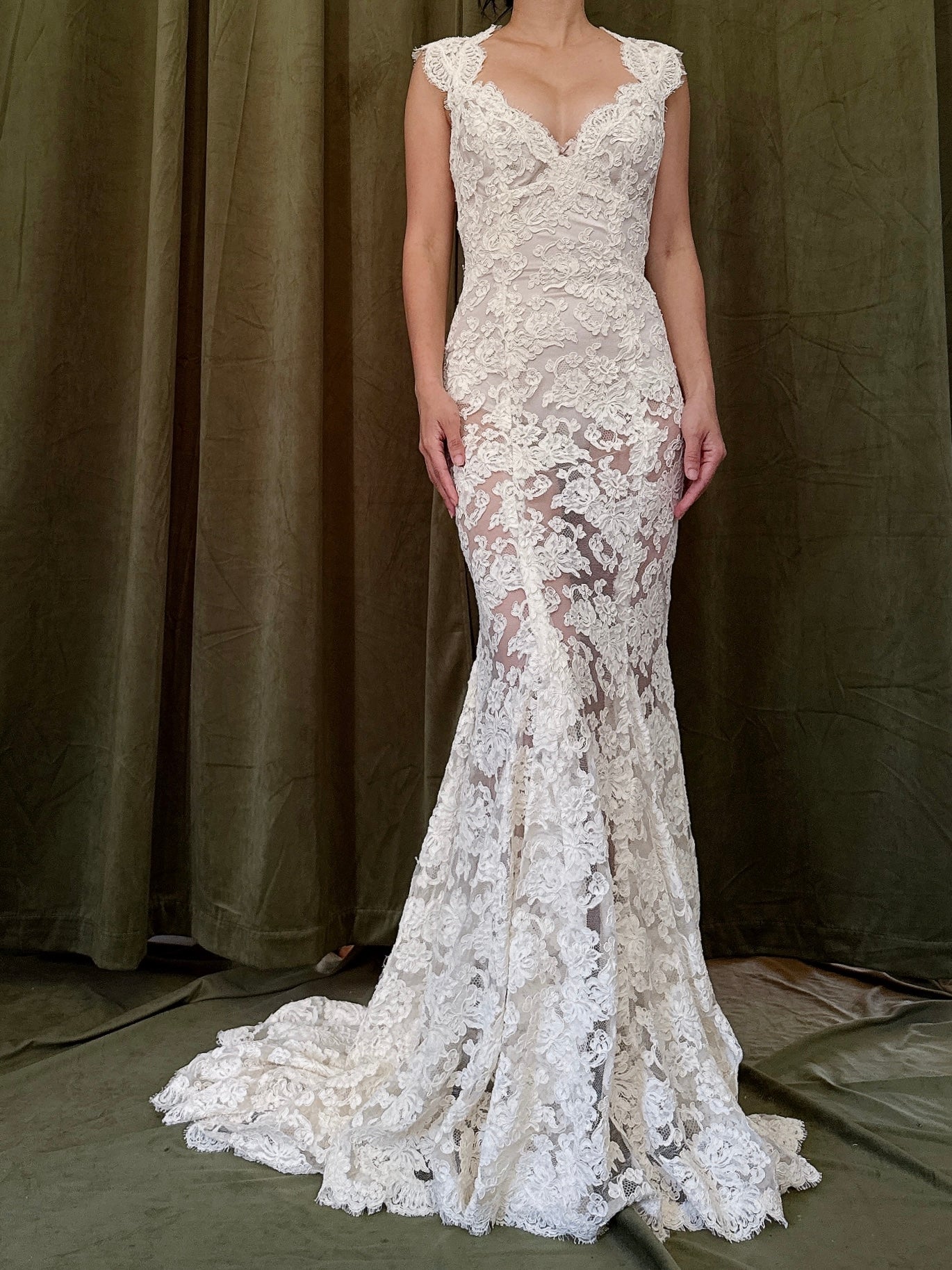Vintage Monique Llhuilier Sheer Gown - M/6