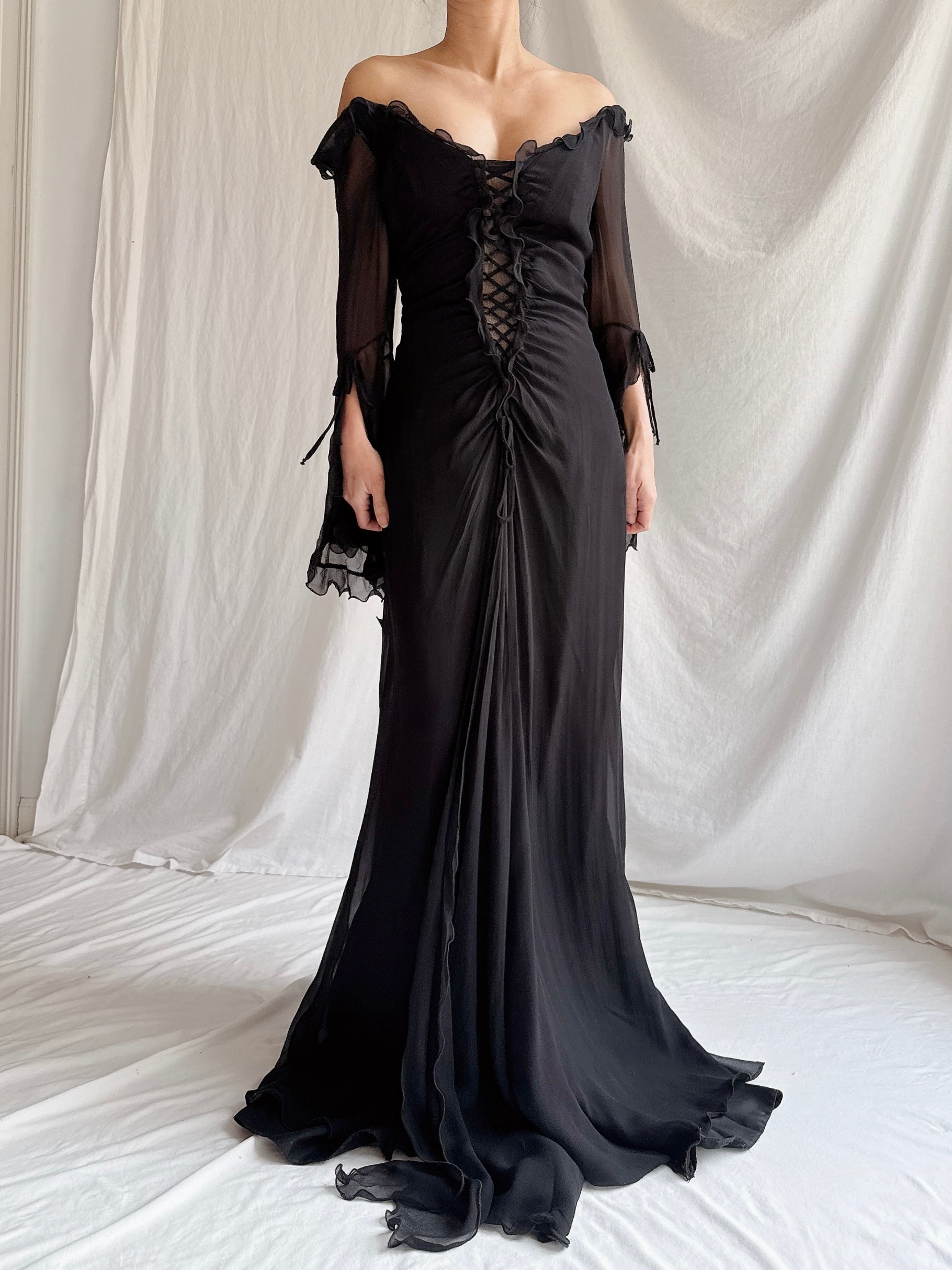 Vintage Bellville Sassoon UK Silk Gown - UK 16/ US10