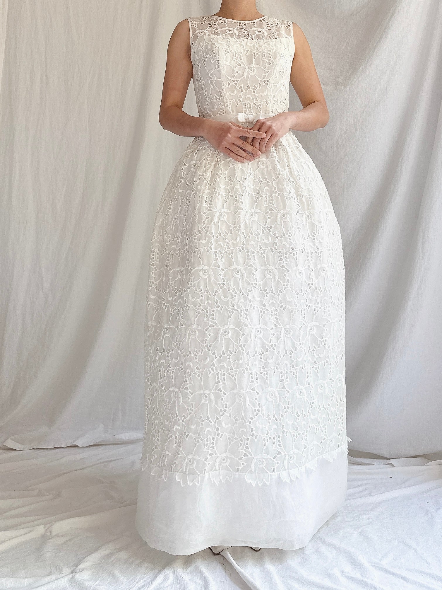 1960s Organza Cutout Gown - XXS