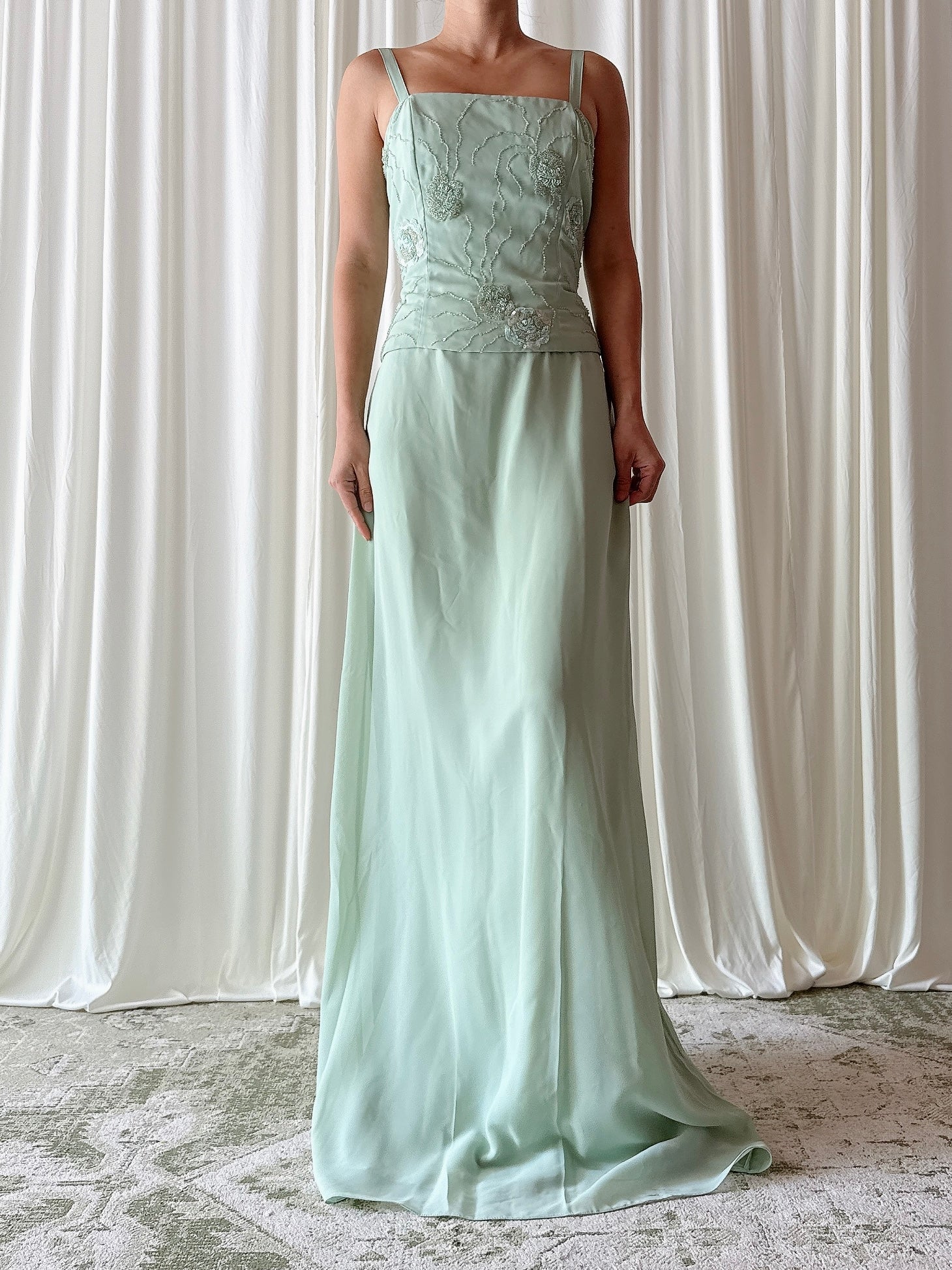 Vintage SCALA Seafoam Dress - M