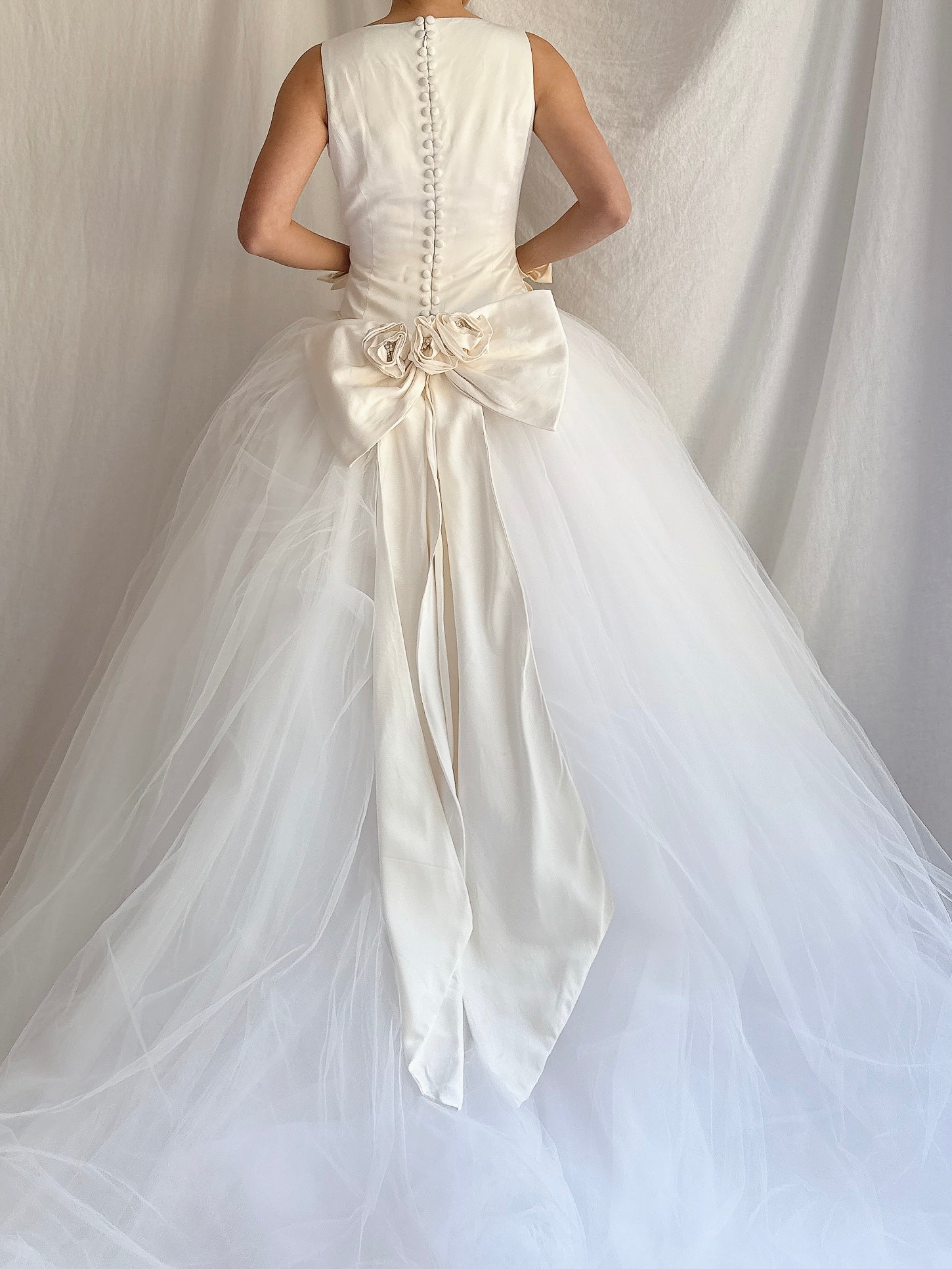 1990s Silk and Tulle Gown - XS/0
