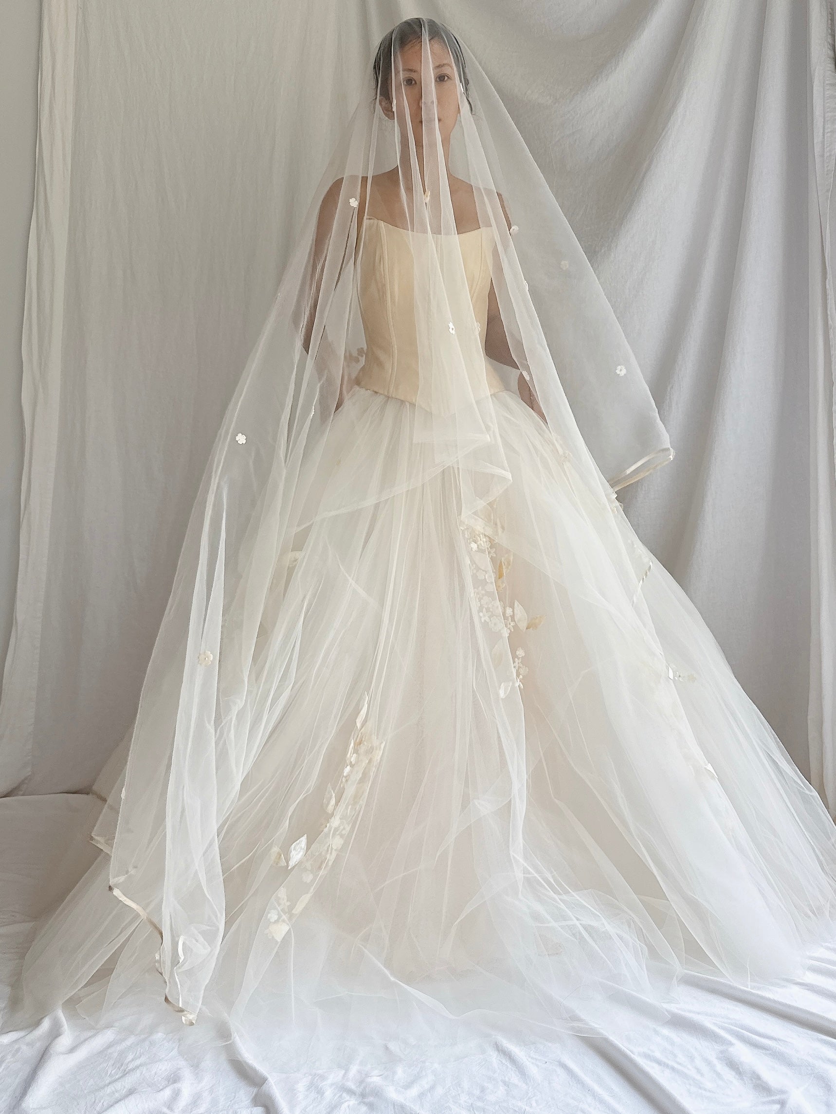 RESERVED - 1990s Bovina Italian Silk 3-Piece Wedding Gown Set - M/IT 44