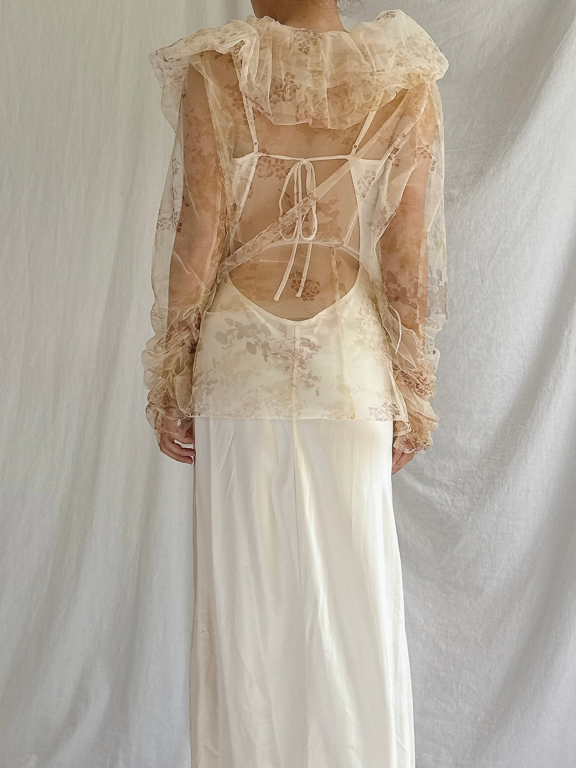 Vintage Silk Long Slip - M