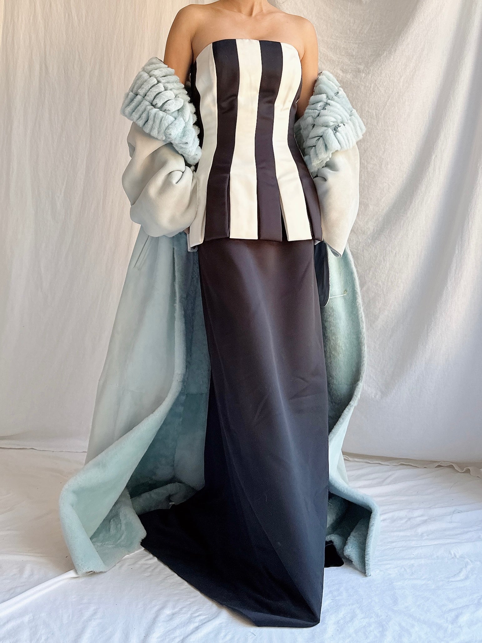 Vintage Fiducia Shearling Leather Coat - M