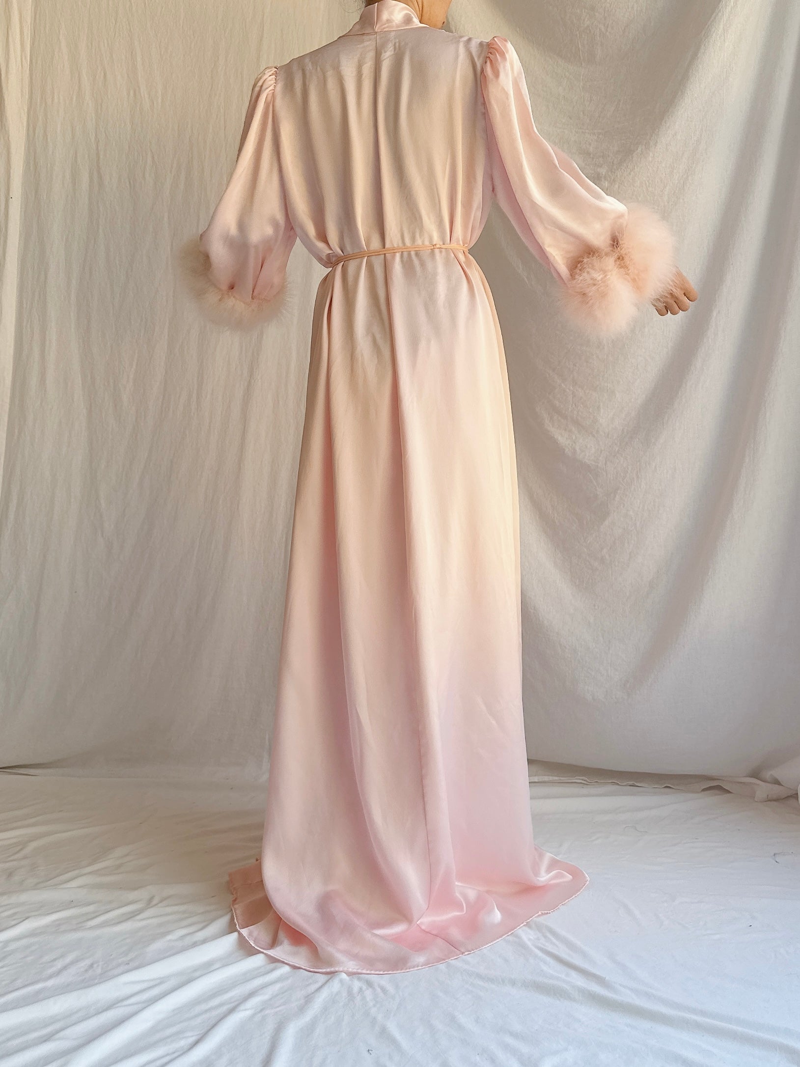 Vintage Pink Lucie Ann Feather 2 Piece Set - OSFM