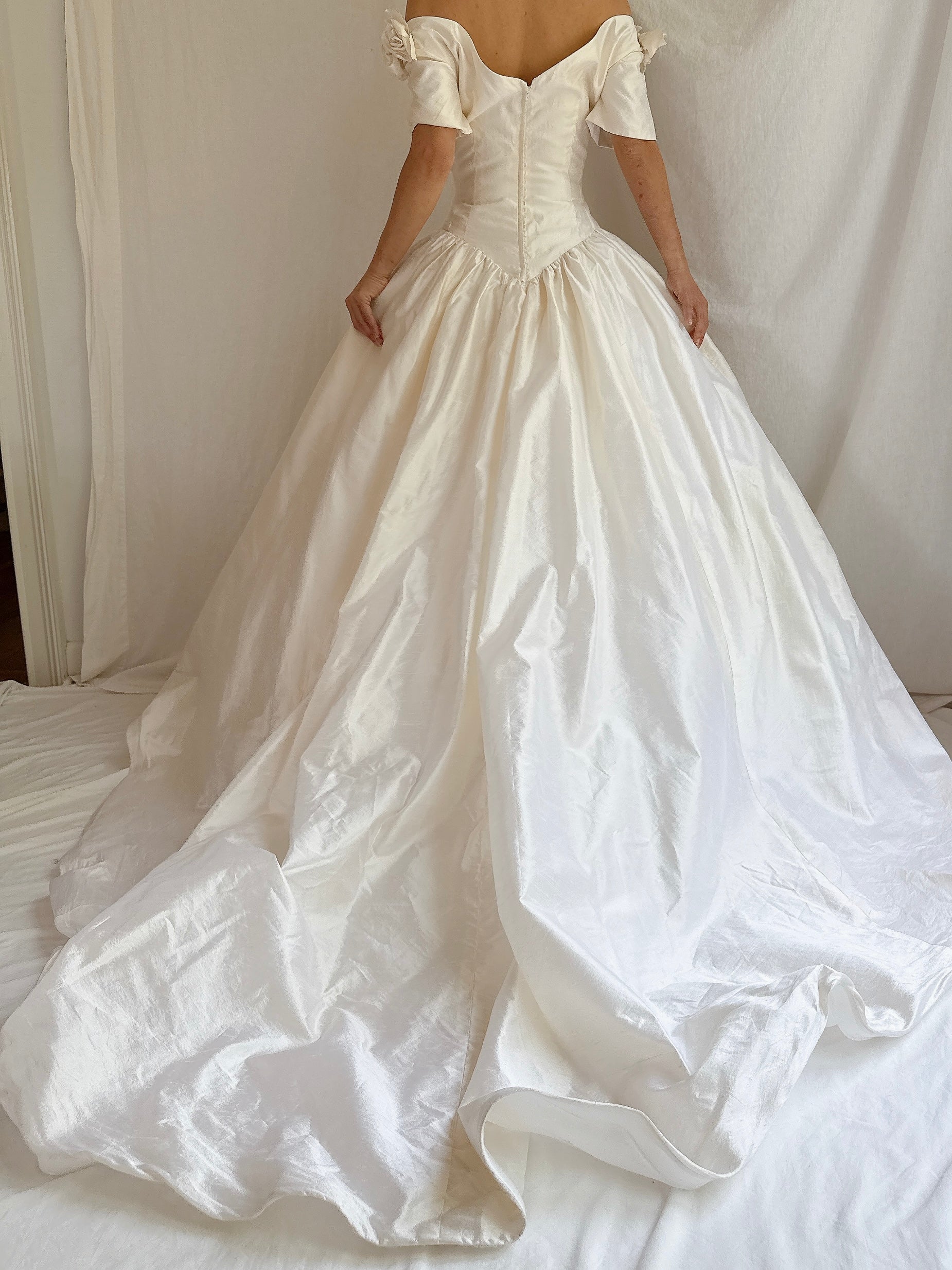 Vintage Lazaro Silk Gown - S