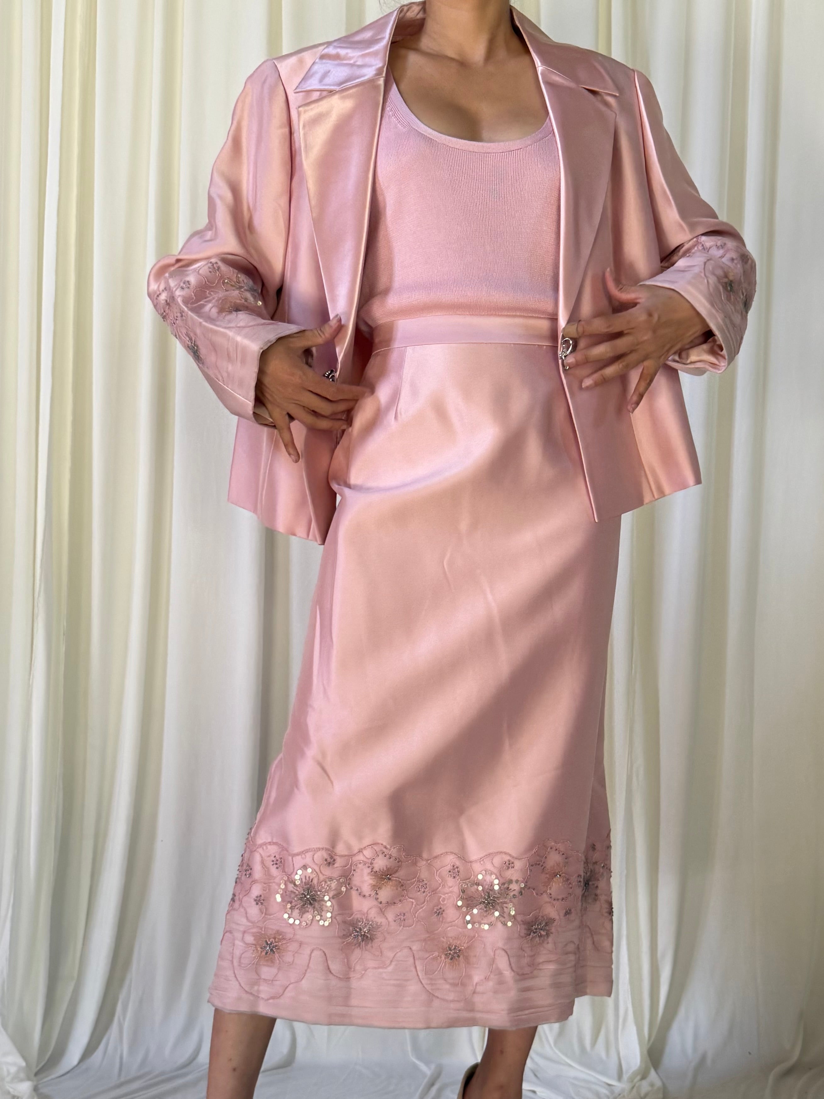 Vintage 6. Maria Coca 2 Piece Pink Set - US 14 FRA 46