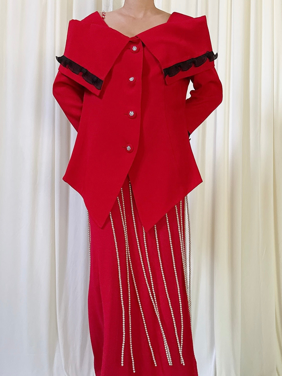 Vintage Claodia B Red Jacket - M