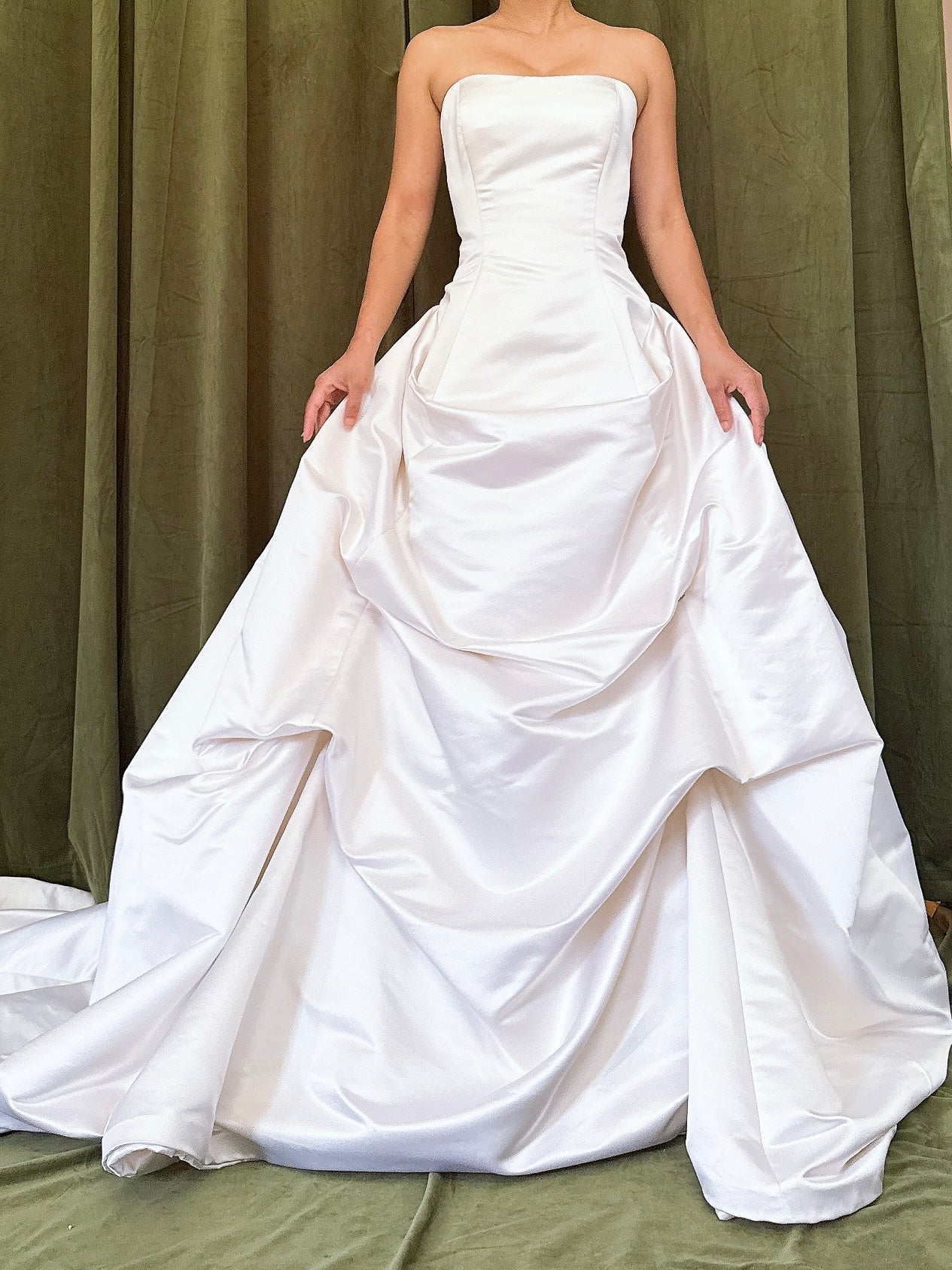 1990s Ulla-Maijia Silk Ruche Gown - M