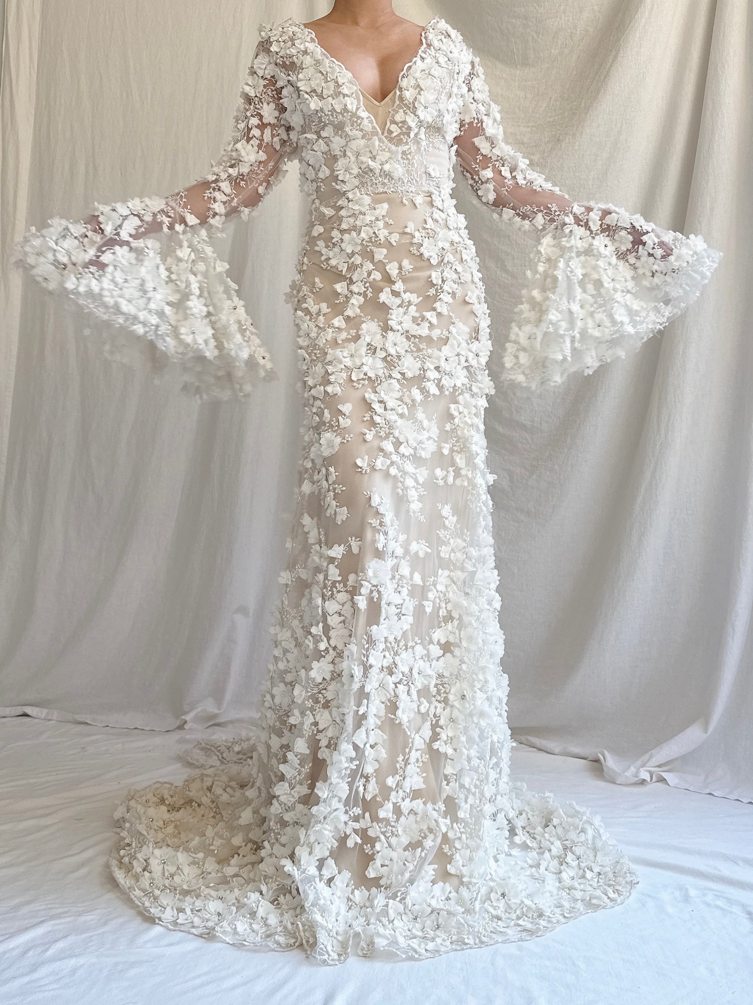 Gossamer Sample - Angel Sleeve Dress - S/6