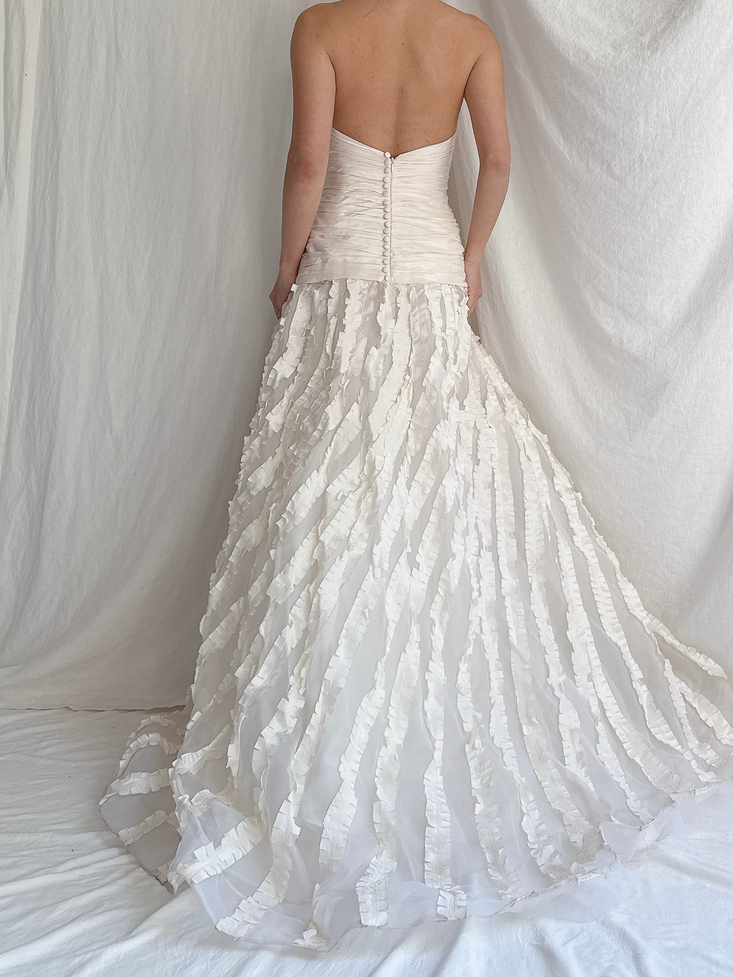 Vintage Liancarlo Couture Silk Dropped Waist Gown - S/6