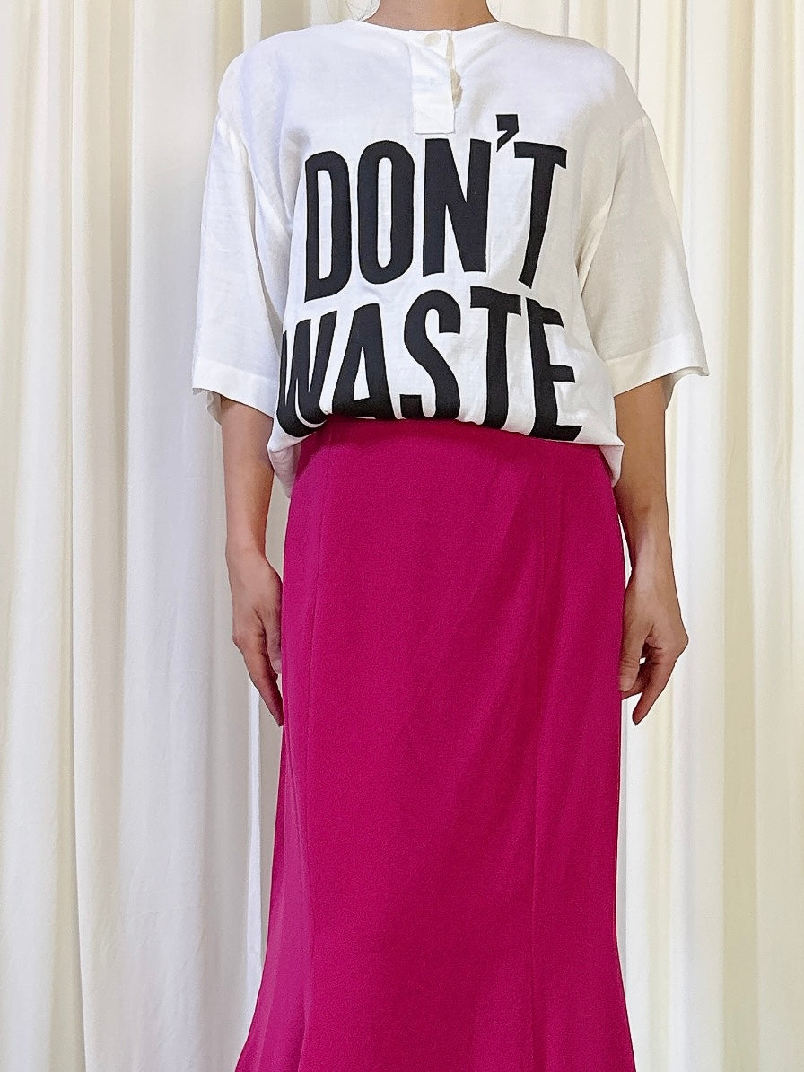 Vintage “Don’t Waste” John Ribbe Linen T-Shirt Size 38