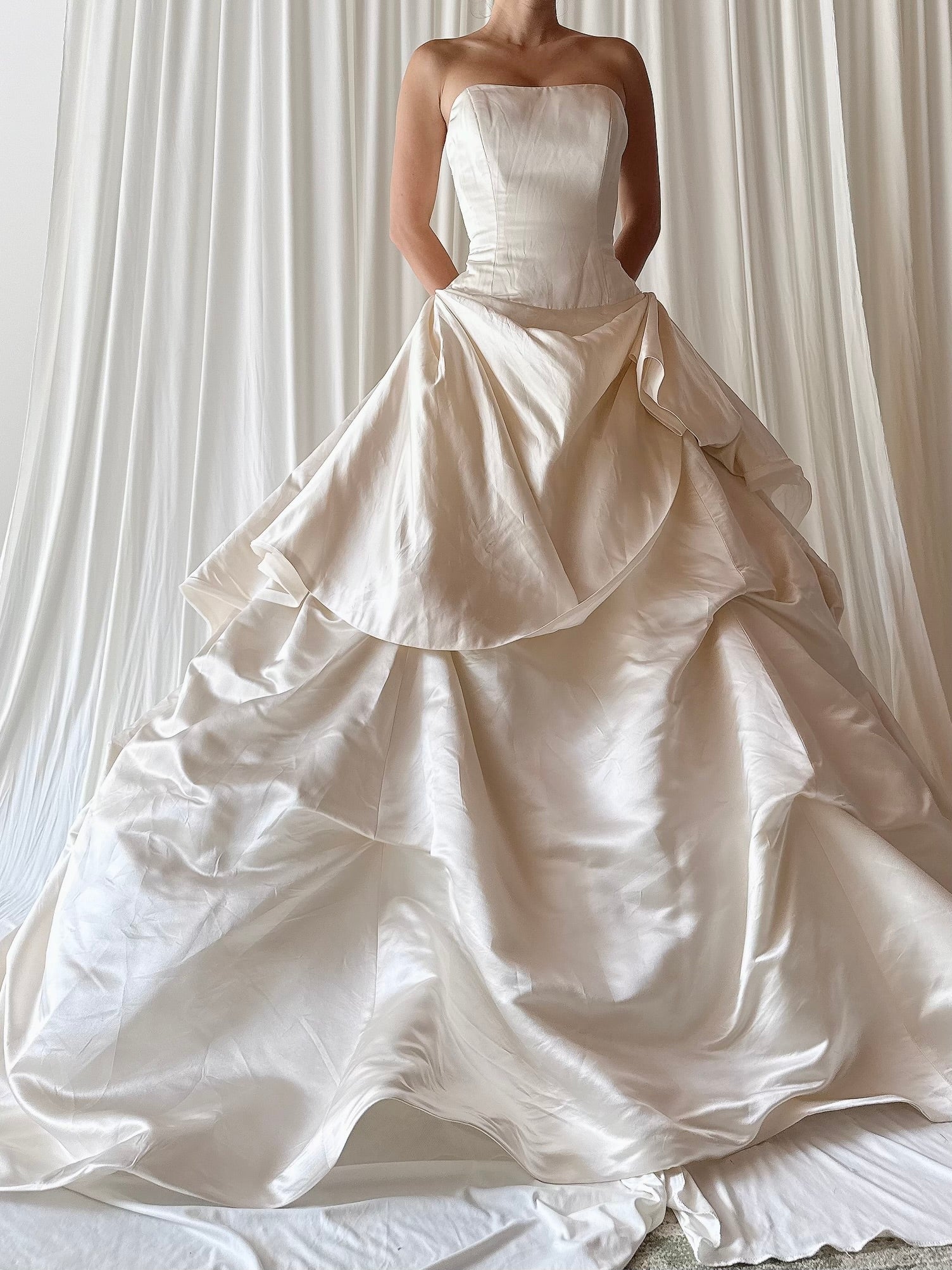 Vintage Anne Barge Silk Draped Gown - S/4