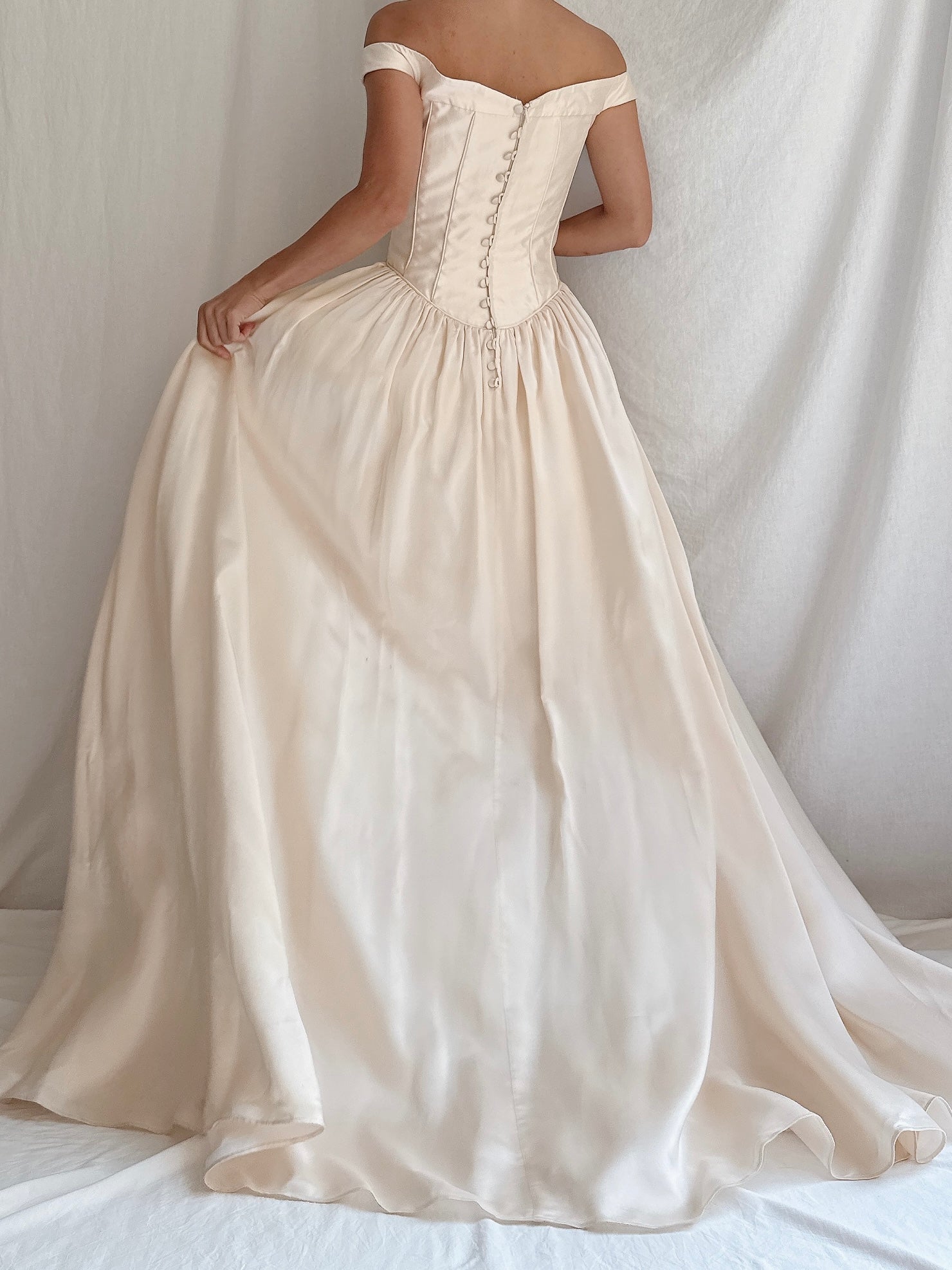 Vintage Aimee Atelier Silk Bustier Dress - S/6