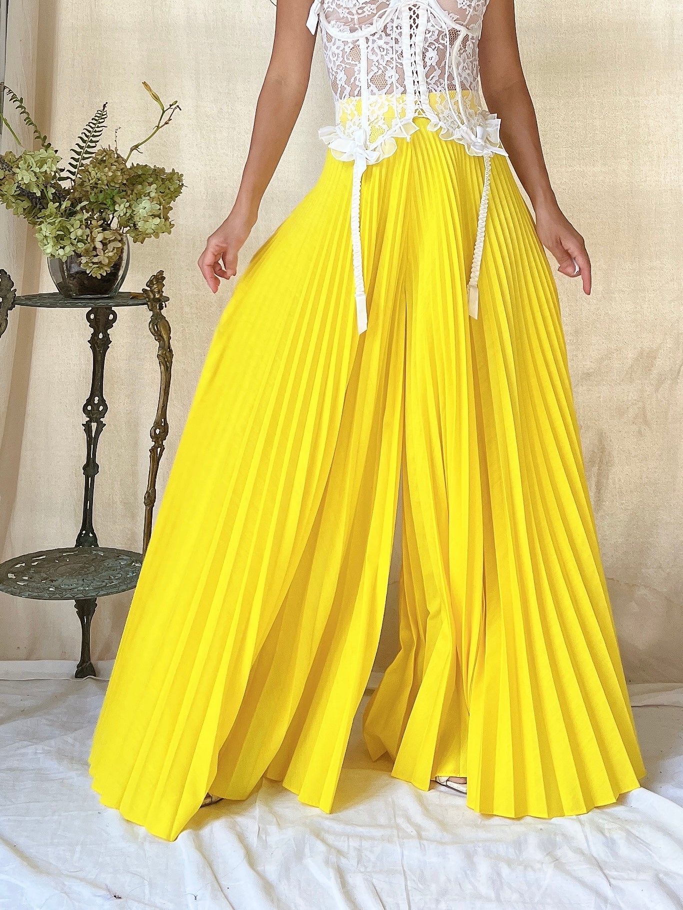 1960s Yellow Palazzo Pants - XS